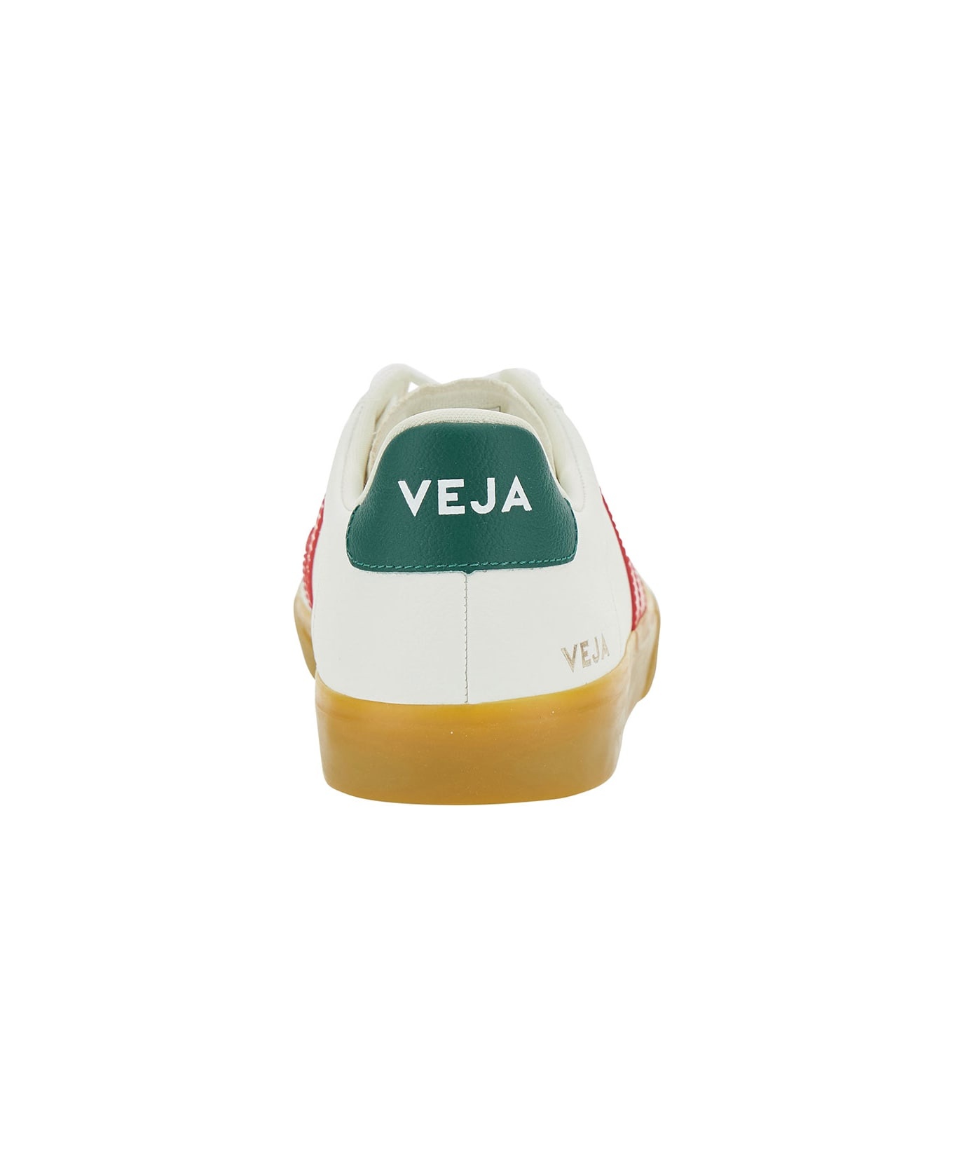 'campo' White Low Top Sneakers With Logo Detail In Leather Man - 4