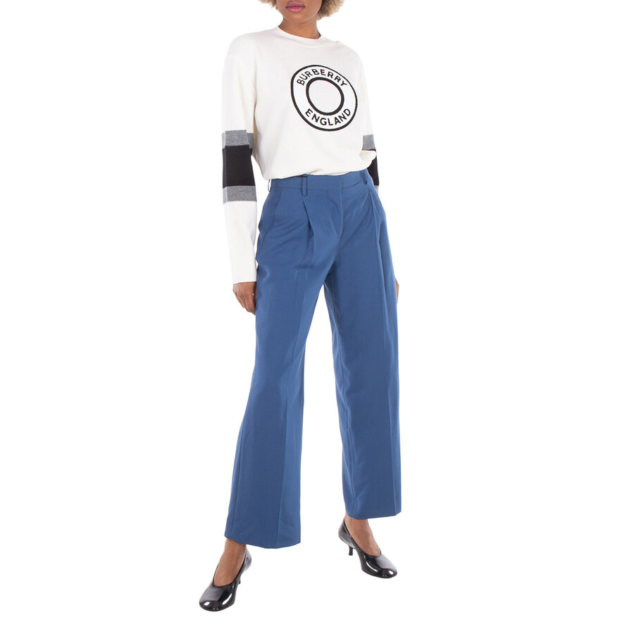 Burberry Muted Navy Anny Tailored Trouser - 6