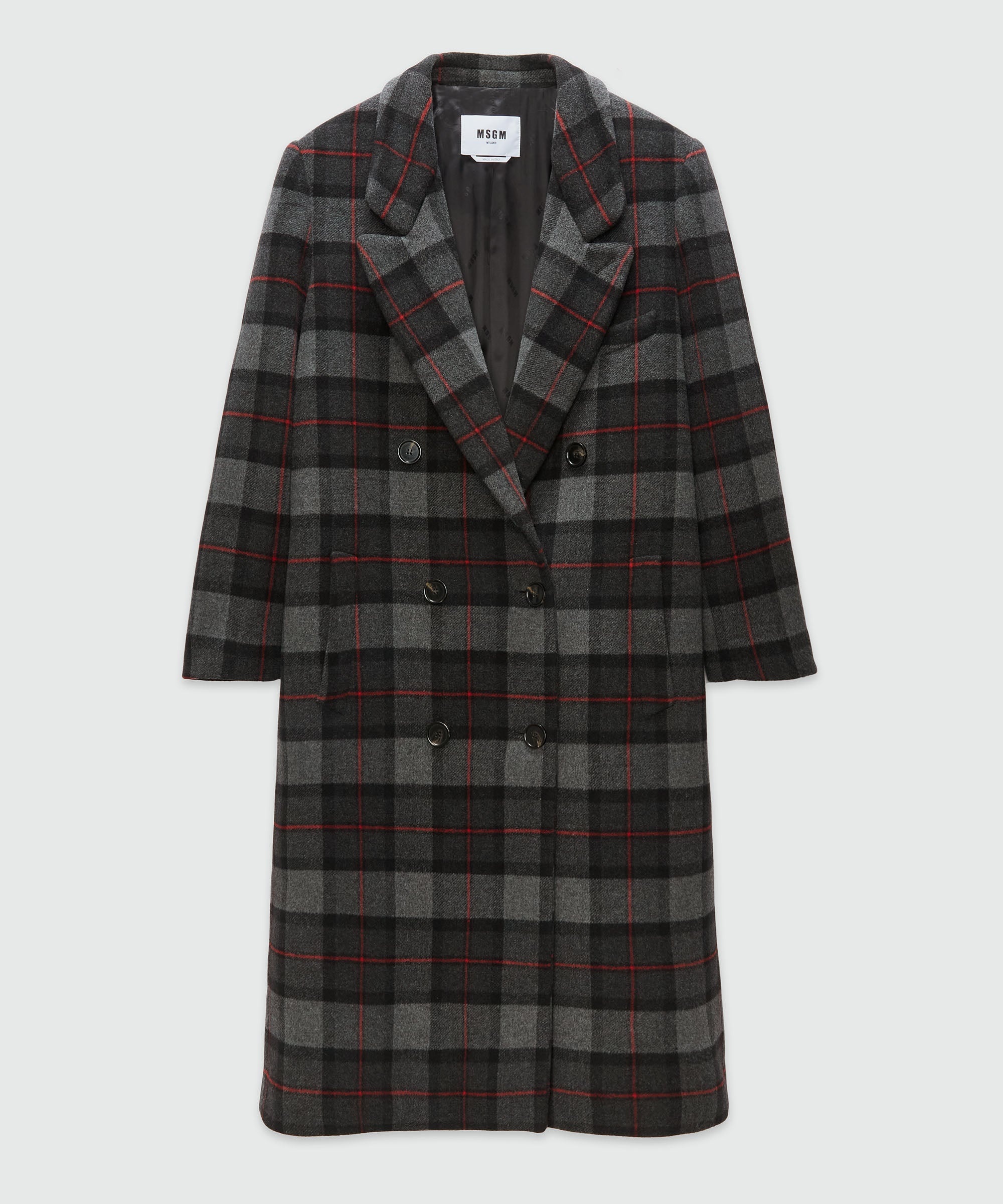 Maxi check cloth coat - 1