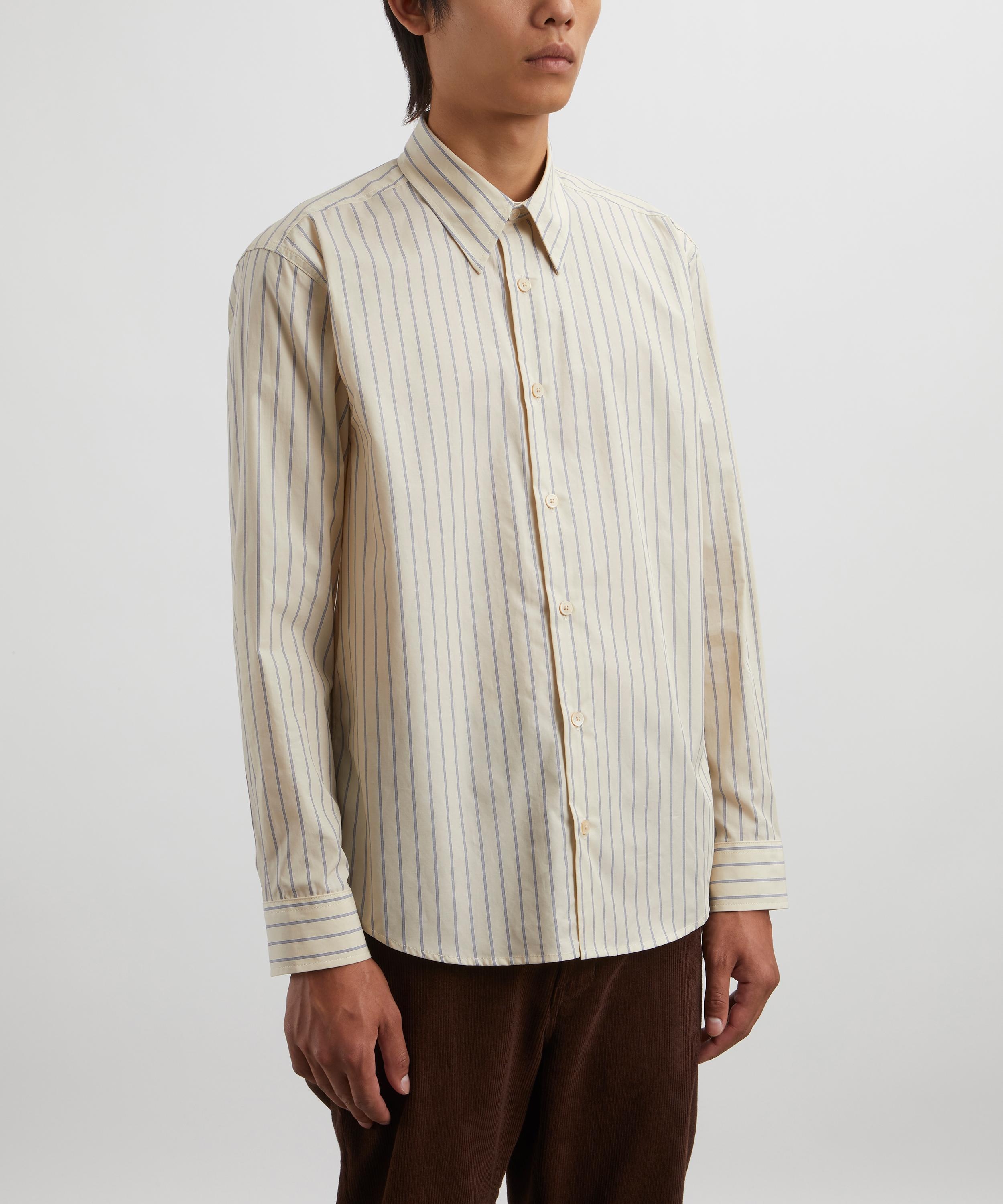 Quinsy 5322 Khaki Stripe Supima Cotton Shirt - 3