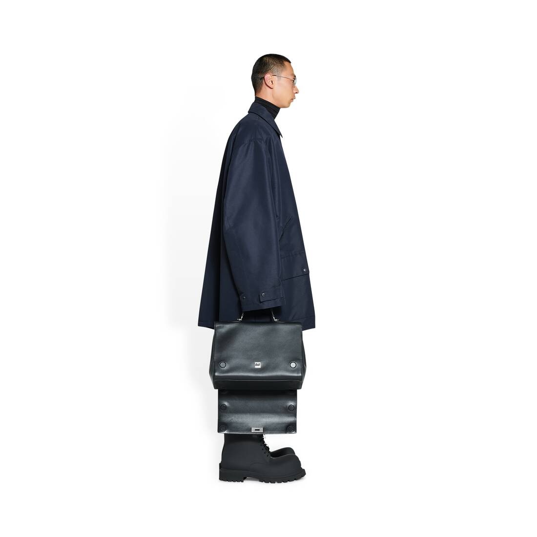 Men's Parka in Navy Blue - 3