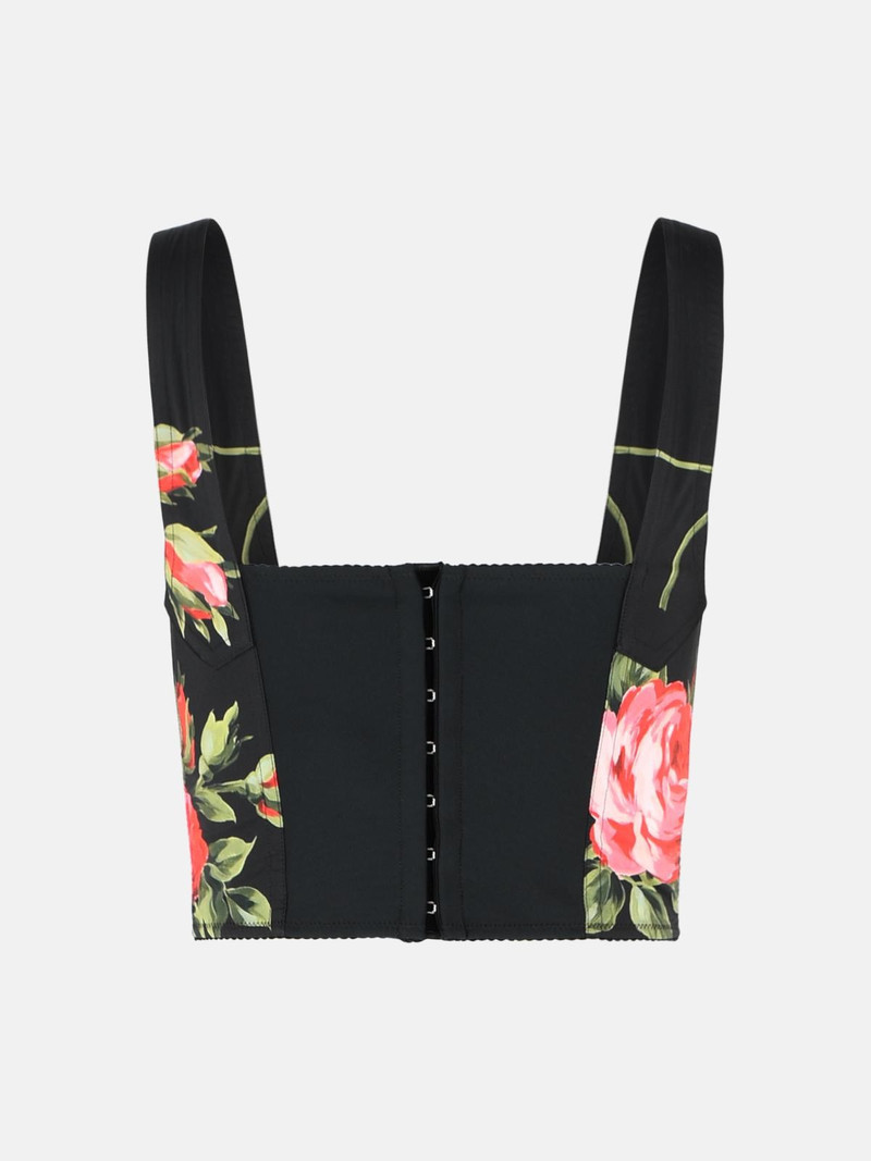 Dolce & Gabbana 'BOUQUET ROSE' BLACK COTTON BLEND CORSET outlook