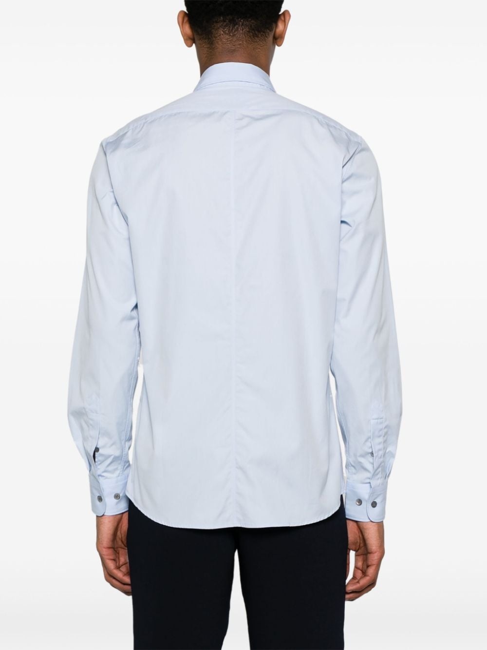 straight-collar cotton shirt - 4