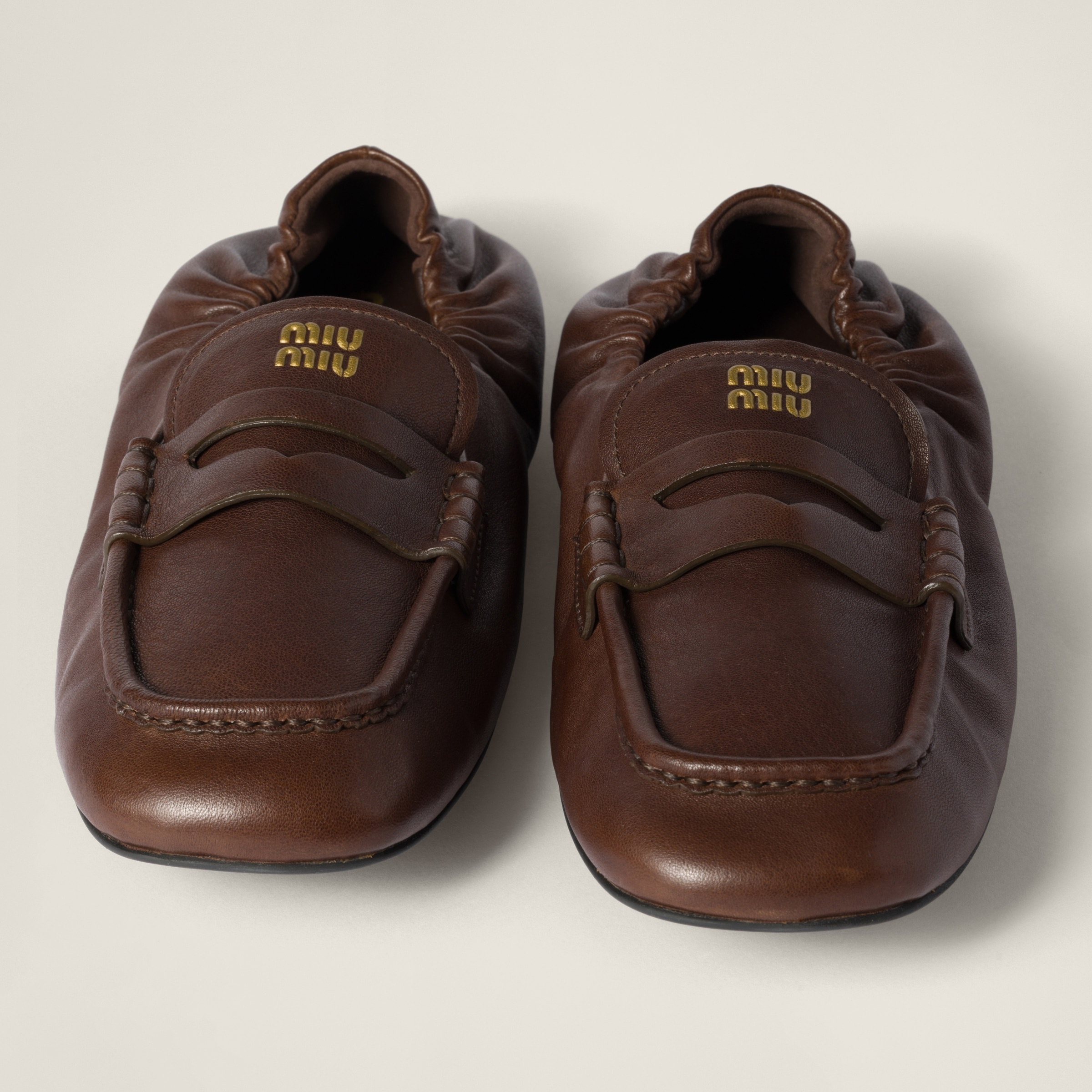 Miu Miu Ruches nappa leather ballerinas | REVERSIBLE