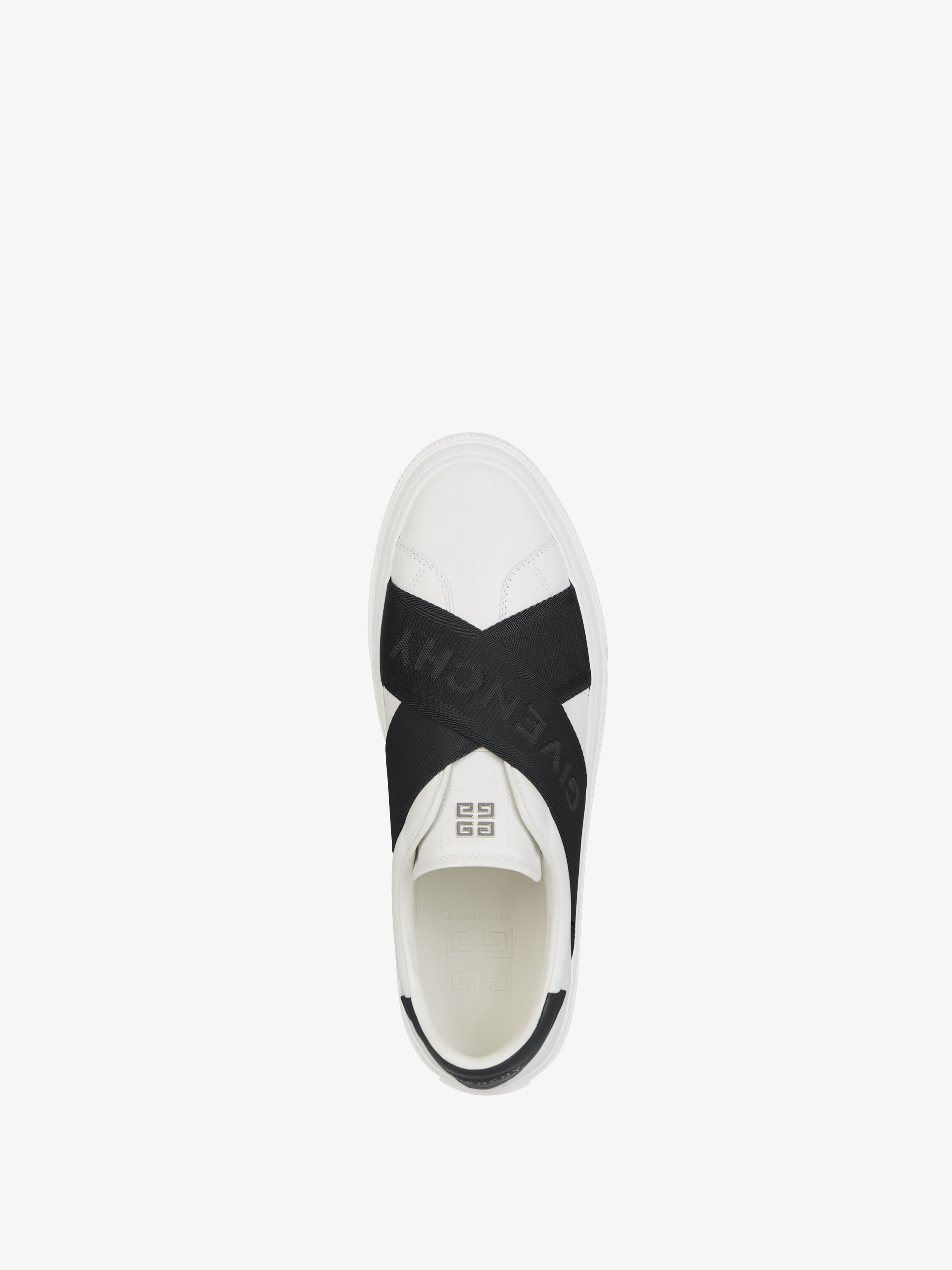 CITY SPORT SNEAKERS IN LEATHER WITH DOUBLE WEBBING STRAP - 4
