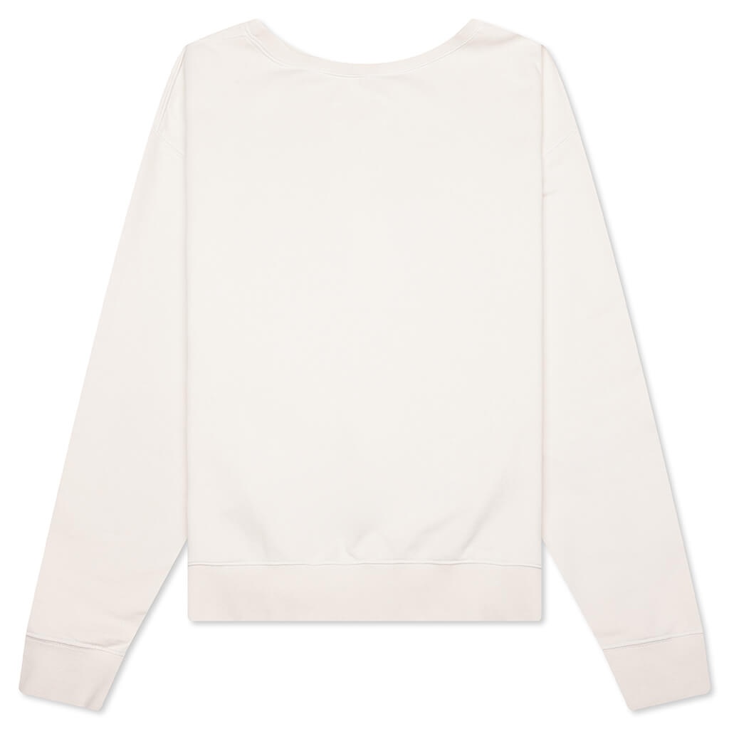 REVERSE APPLICATED STITCH LOGO SWEATSHIRT - ECRU - 2