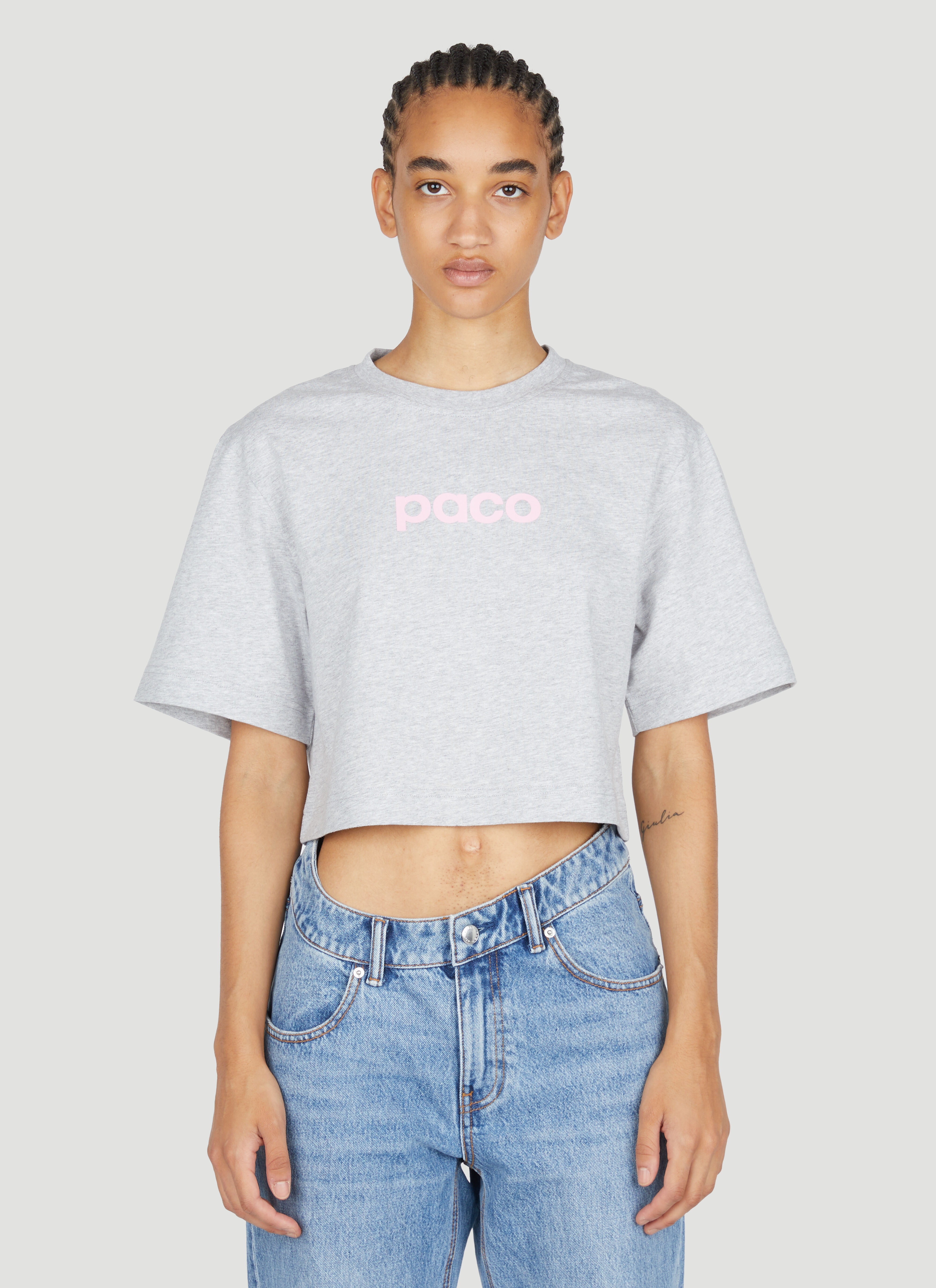 Logo Print Cropped T-Shirt - 1