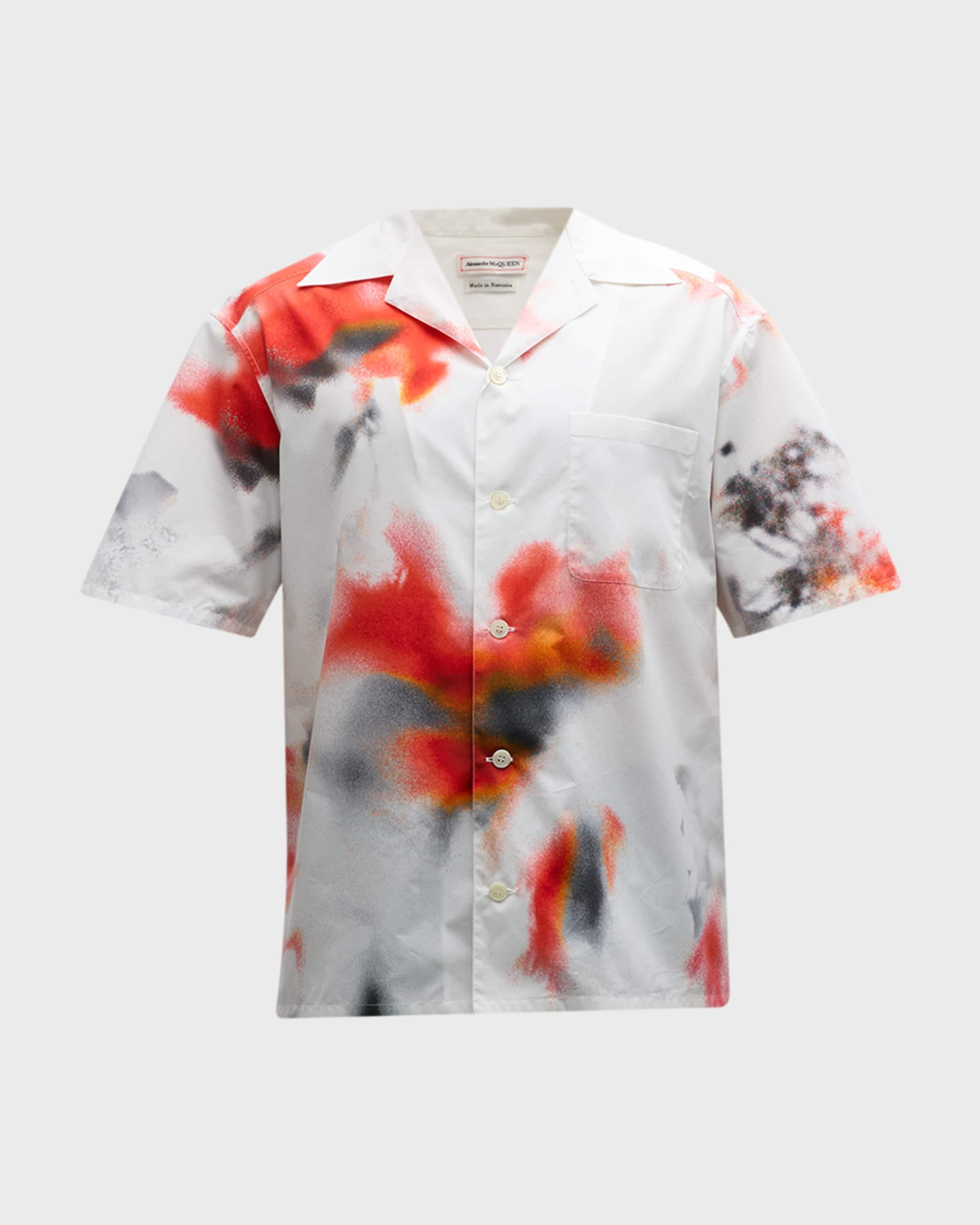 Men's Obscured Flower Camp Shirt - 1