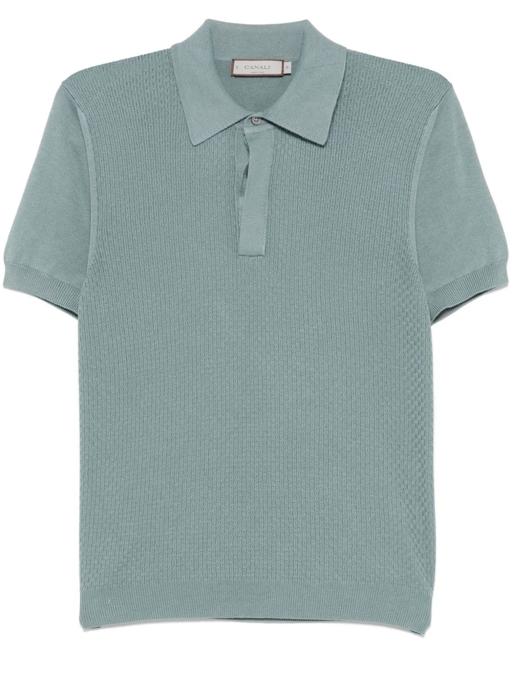 textured polo shirt - 1