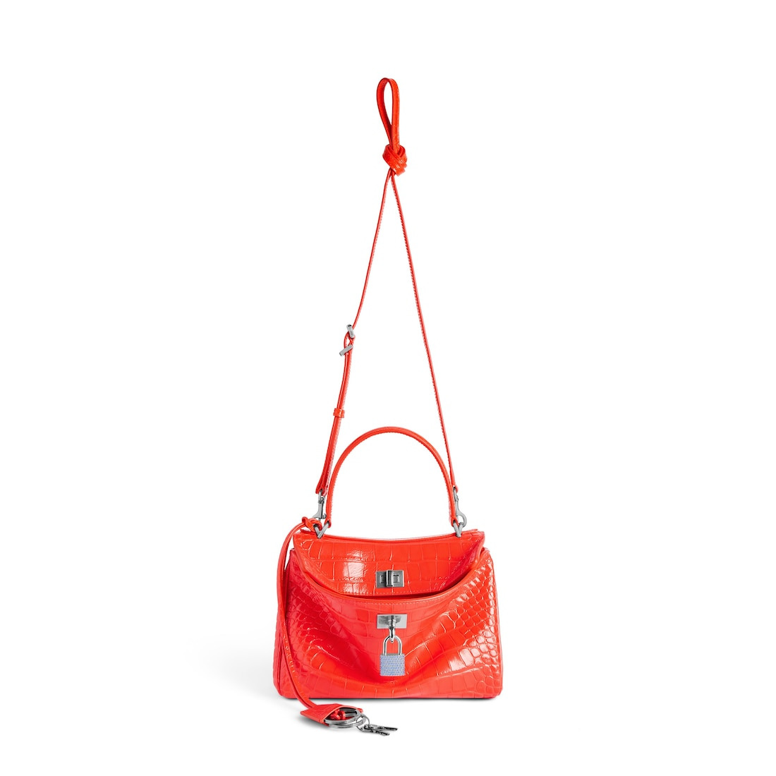 Women's Rodeo Handbag Mini With Rhinestones in Pop Orange - 4