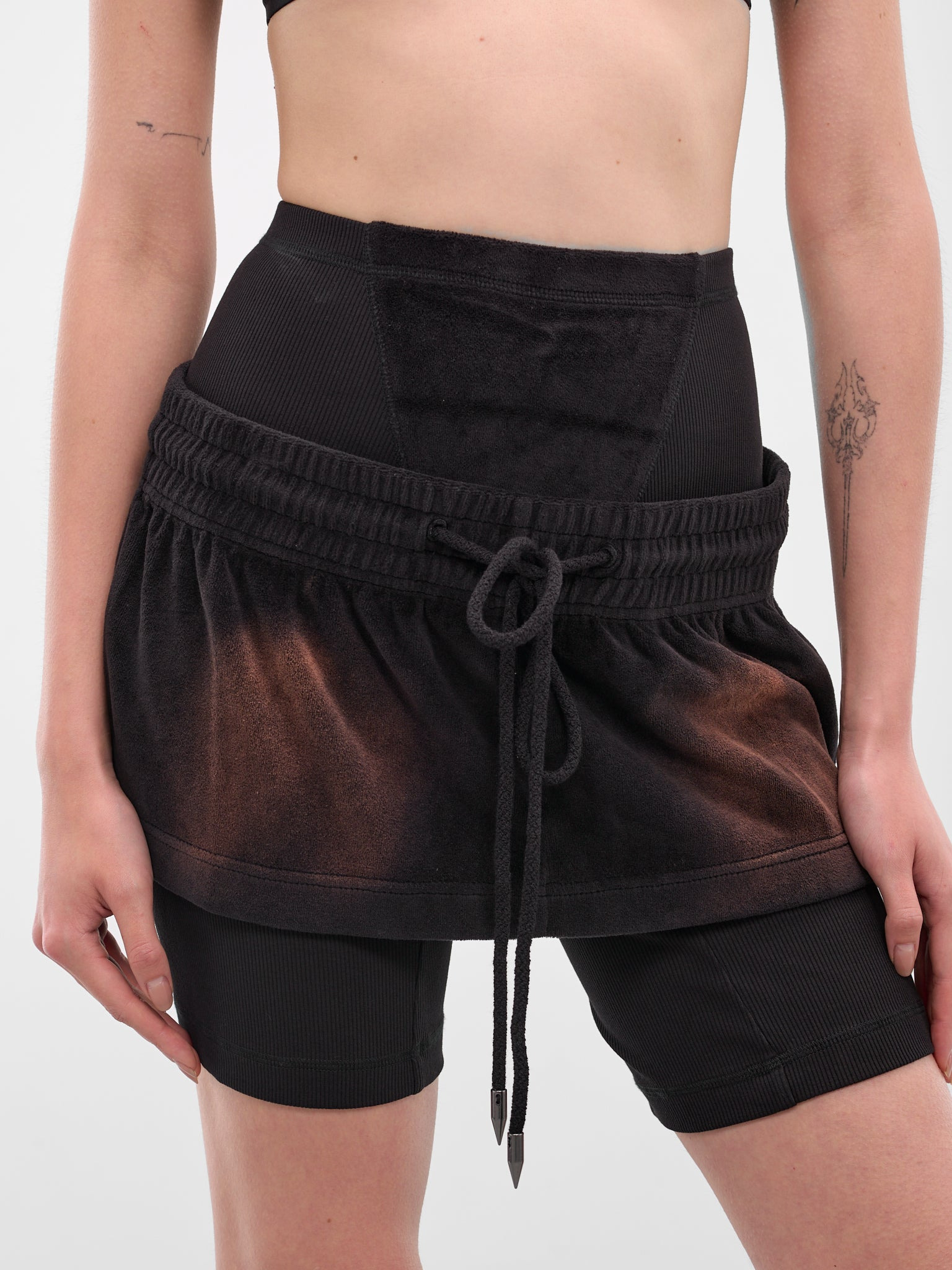 Dark Brown Layered Paris Skort - 4