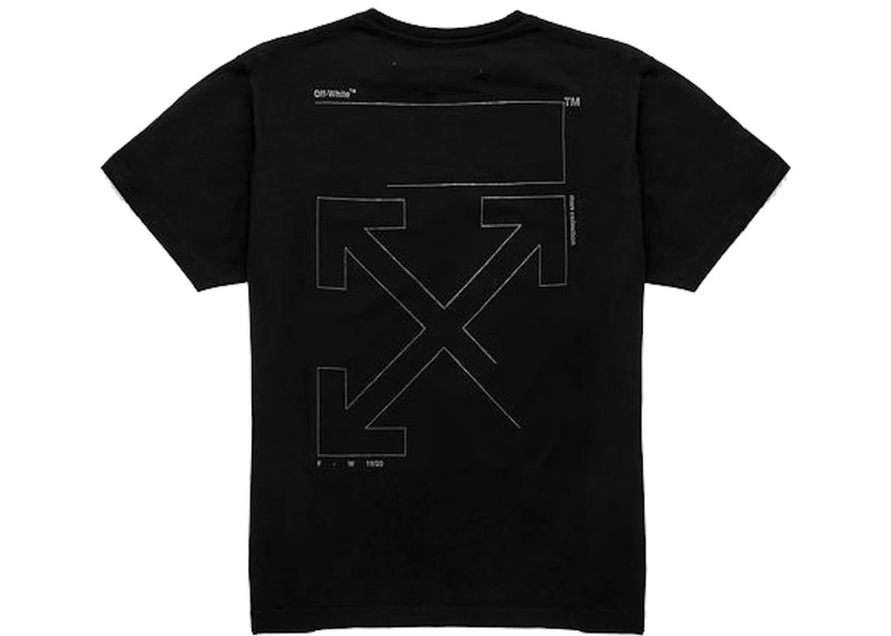 Off-White OFF-WHITE Oversized Fit Unfinished T-Shirt Black/White outlook