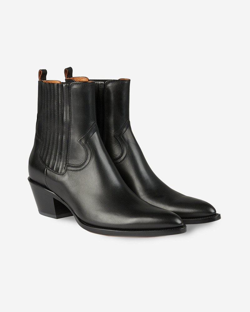 SLOWEAR Leather cowboy ankle boots outlook