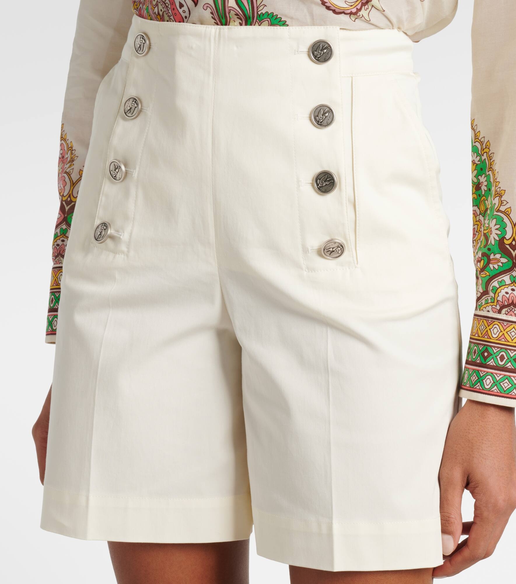 Cotton-blend shorts - 4
