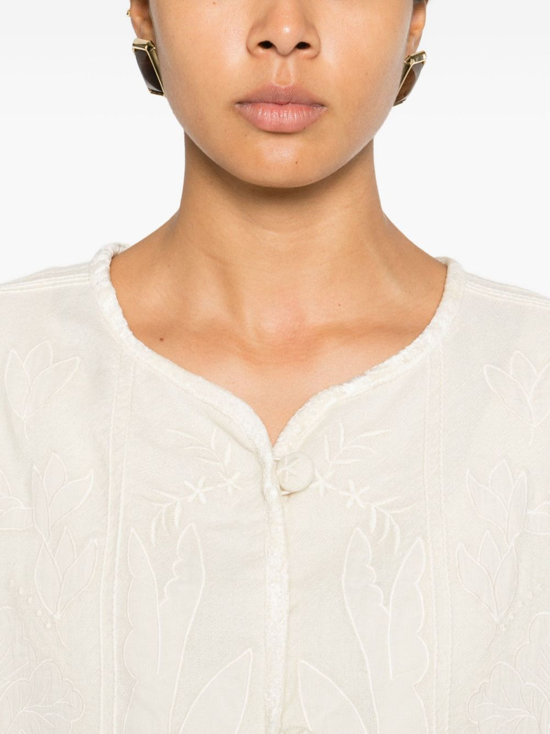 embroidered-detail pocket jacket 5