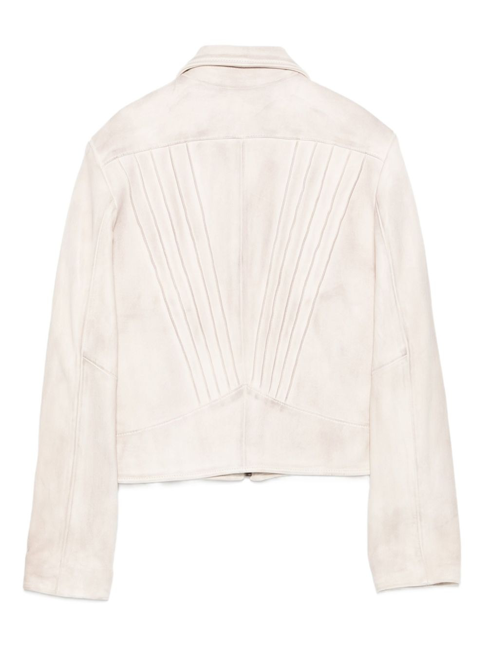 pleated lambskin jacket - 2