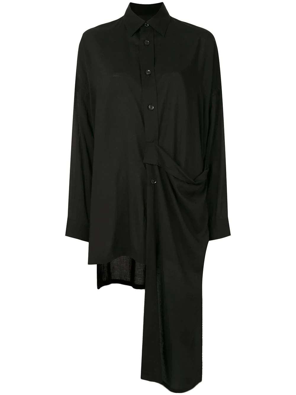 side drape-detail shirt - 1