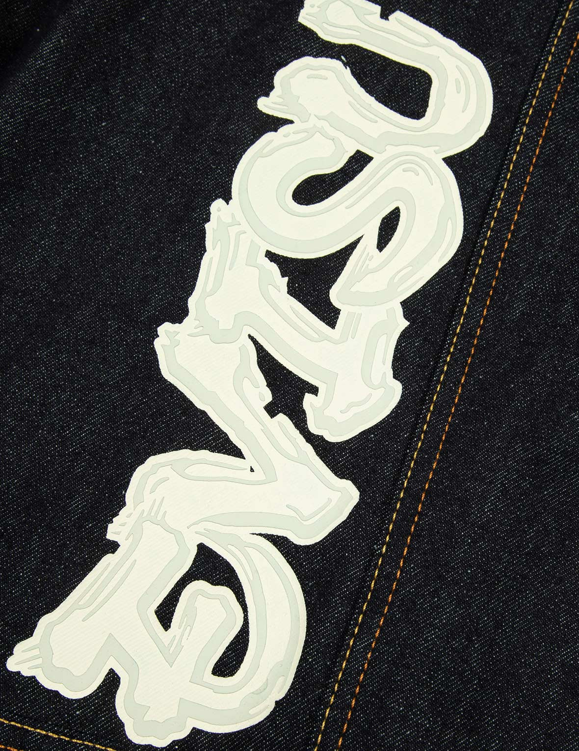 NINJA GODHEAD PRINT LOOSE FIT DECONSTRUCTIVE DENIM JACKET - 13