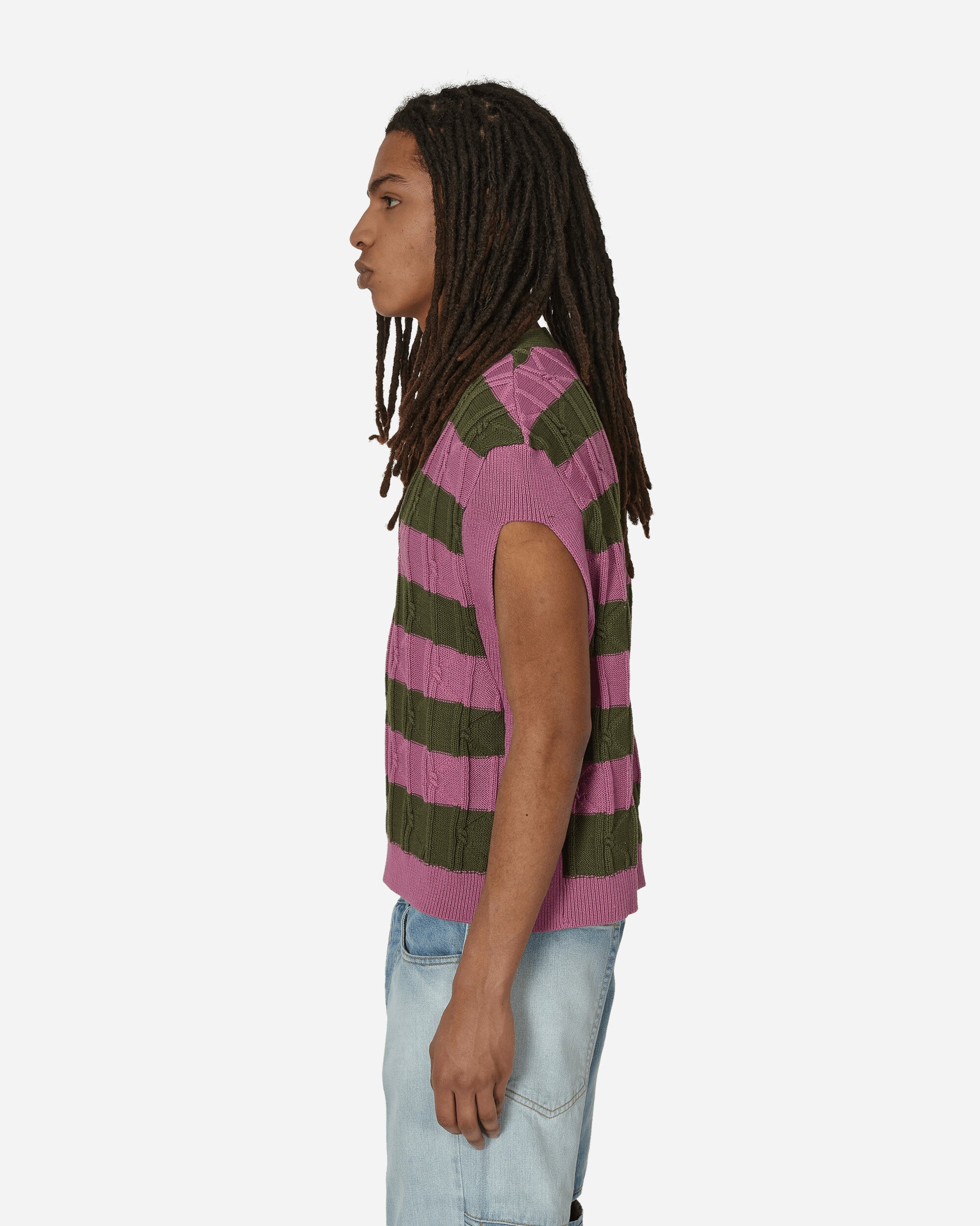 Kiko Kostadinov Merli Twinset Vest Rose Pink / Khaki