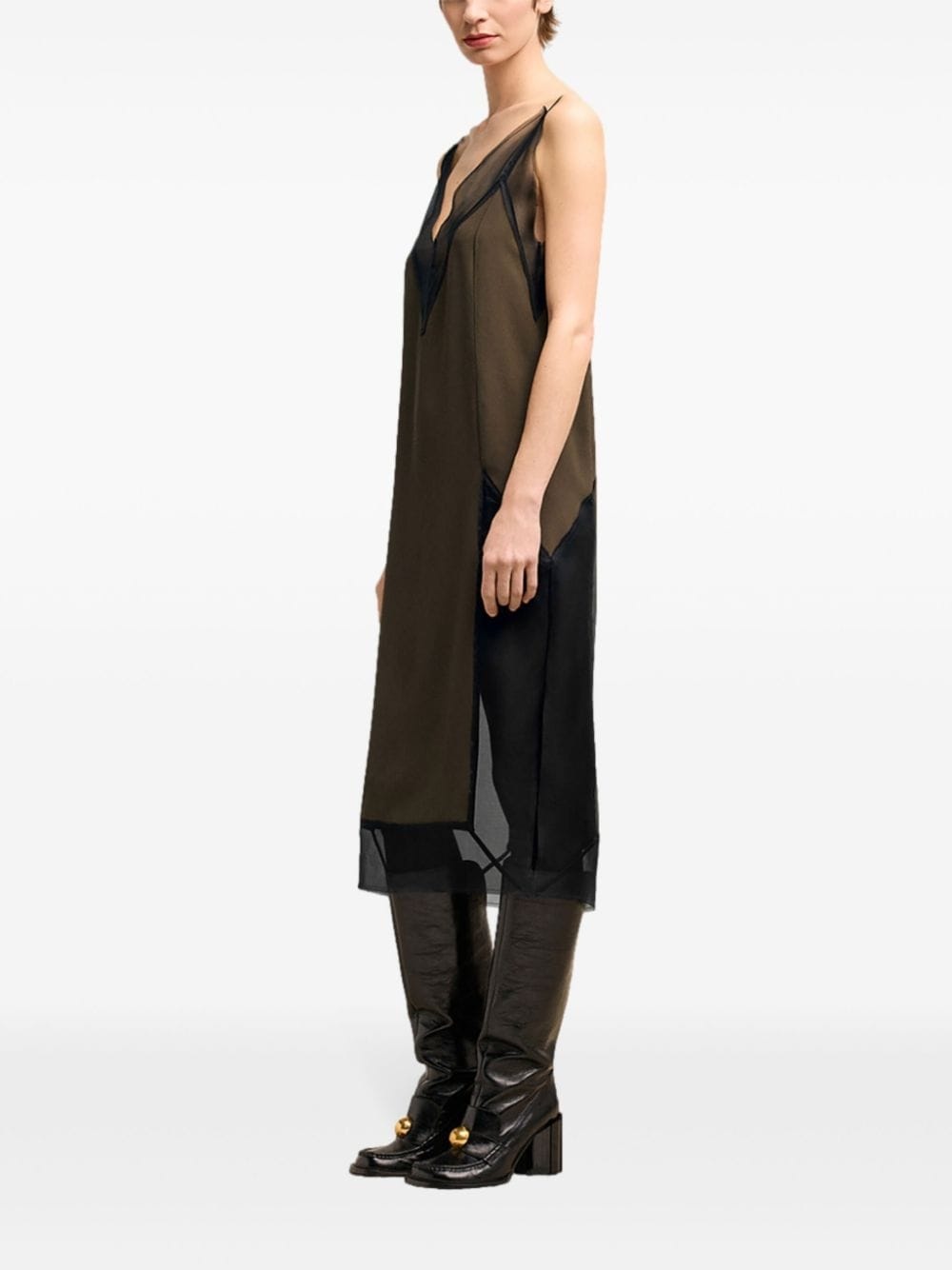 thin strap midi-dress - 3