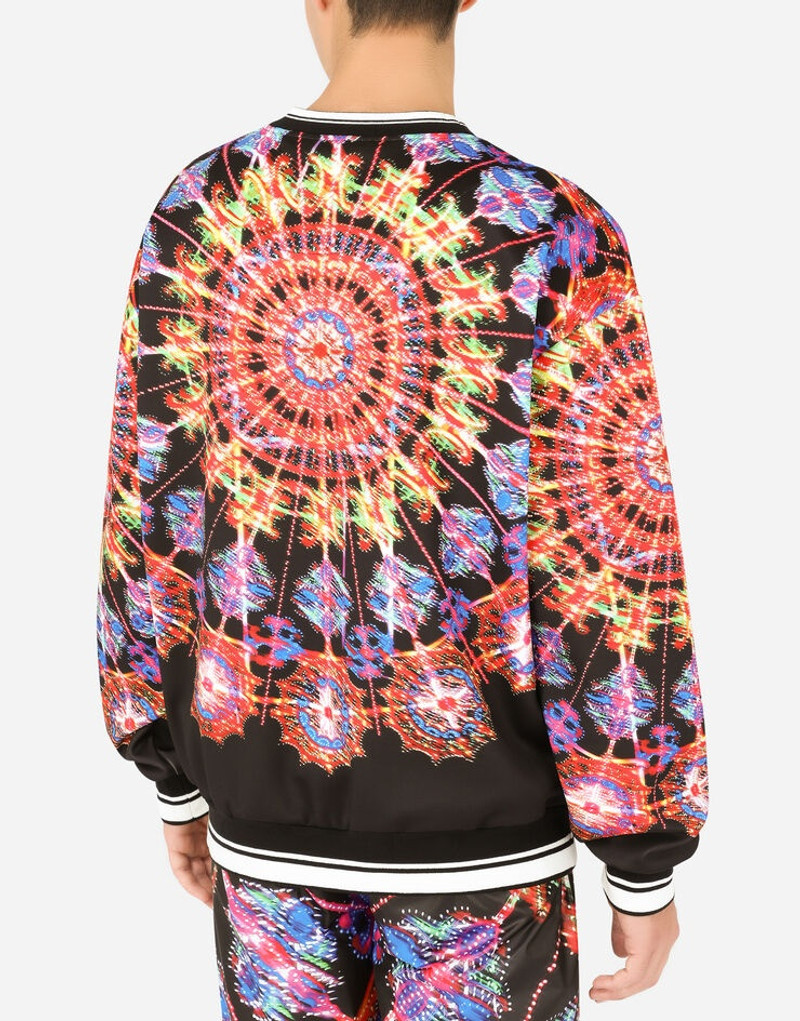 Illumination-print technical jersey sweatshirt 5