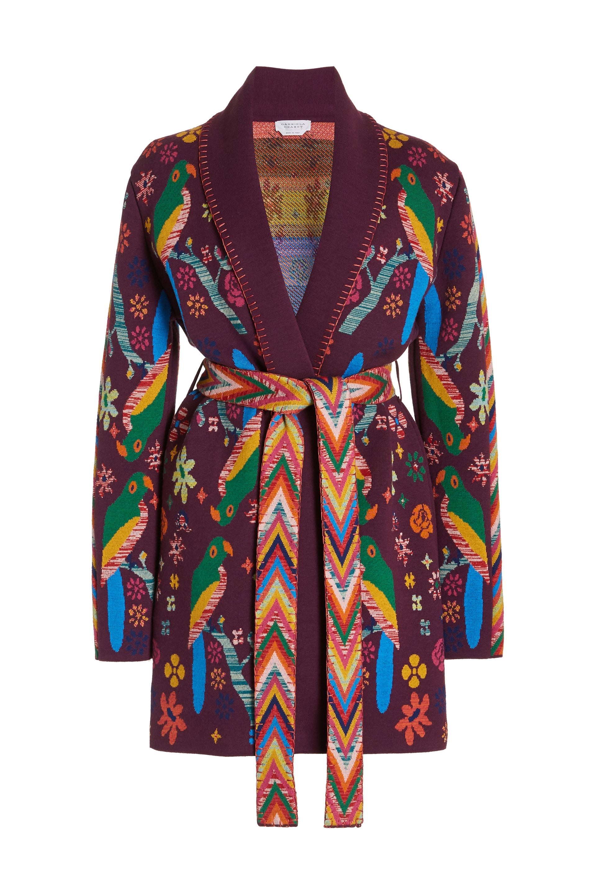 Margot Cardigan in Multi Stitch Wool - 1