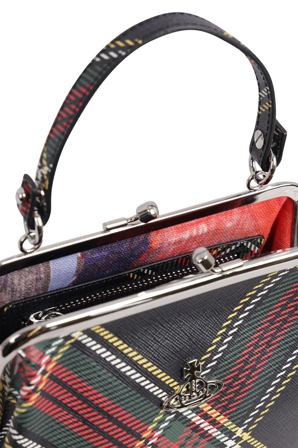 GRANNY SILHOUETTE ORB FRAME PRINT PURSE | TARTAN - 4