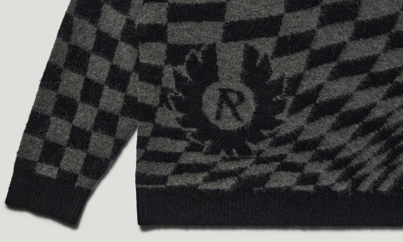BELSTAFF X REPRESENT CHECKERBOARD KNIT SWEATER 6