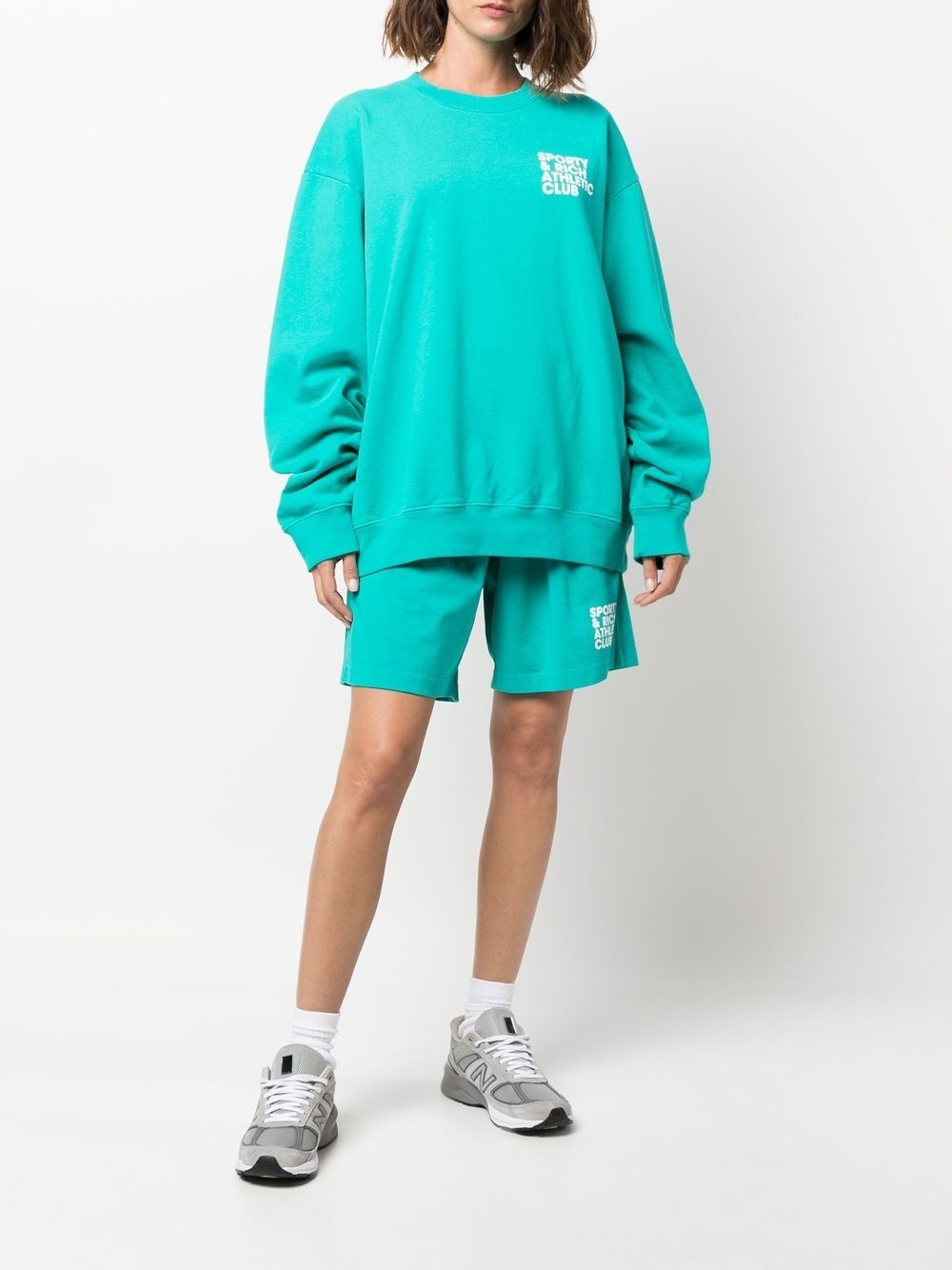 logo-print track shorts - 3