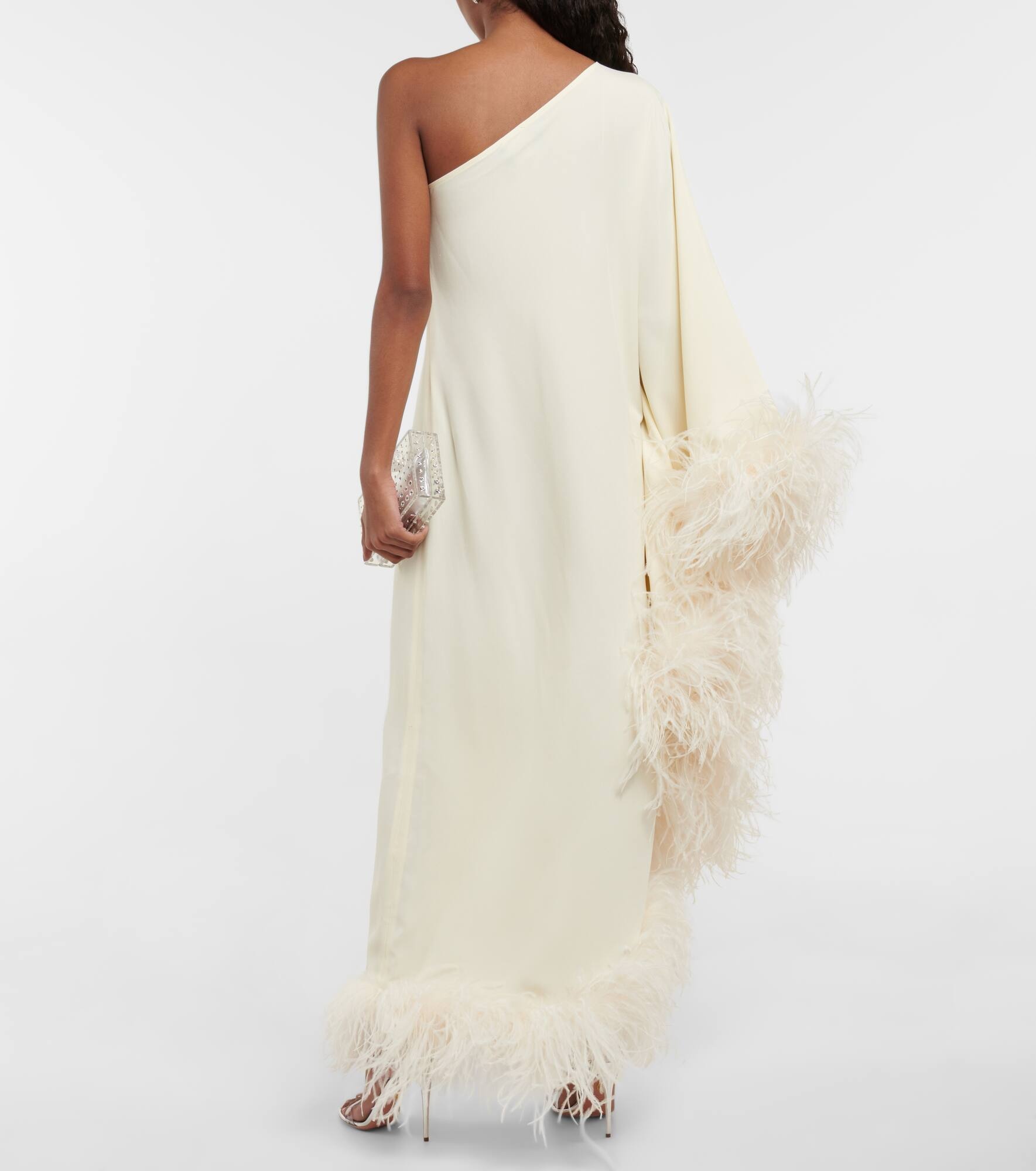 Ubud feather-trimmed gown - 3