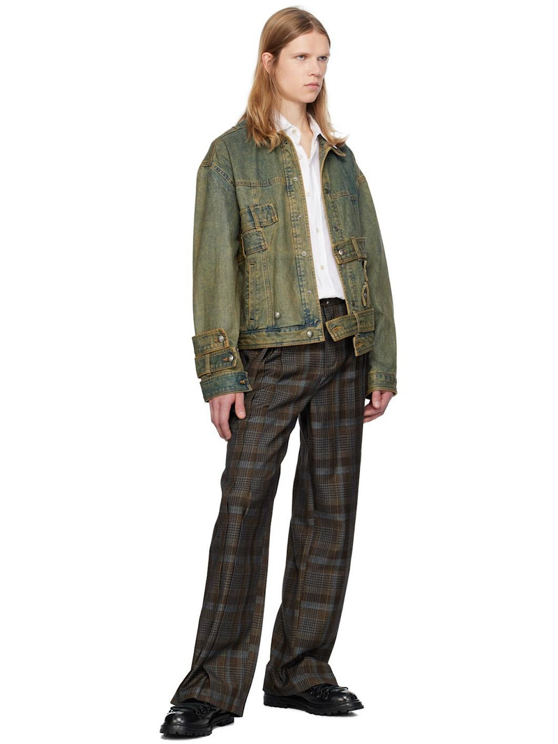 Andersson Bell Green Waistbands Denim Jacket outlook