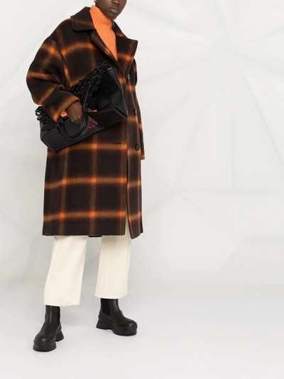 Stella McCartney check-print single-breasted coat outlook