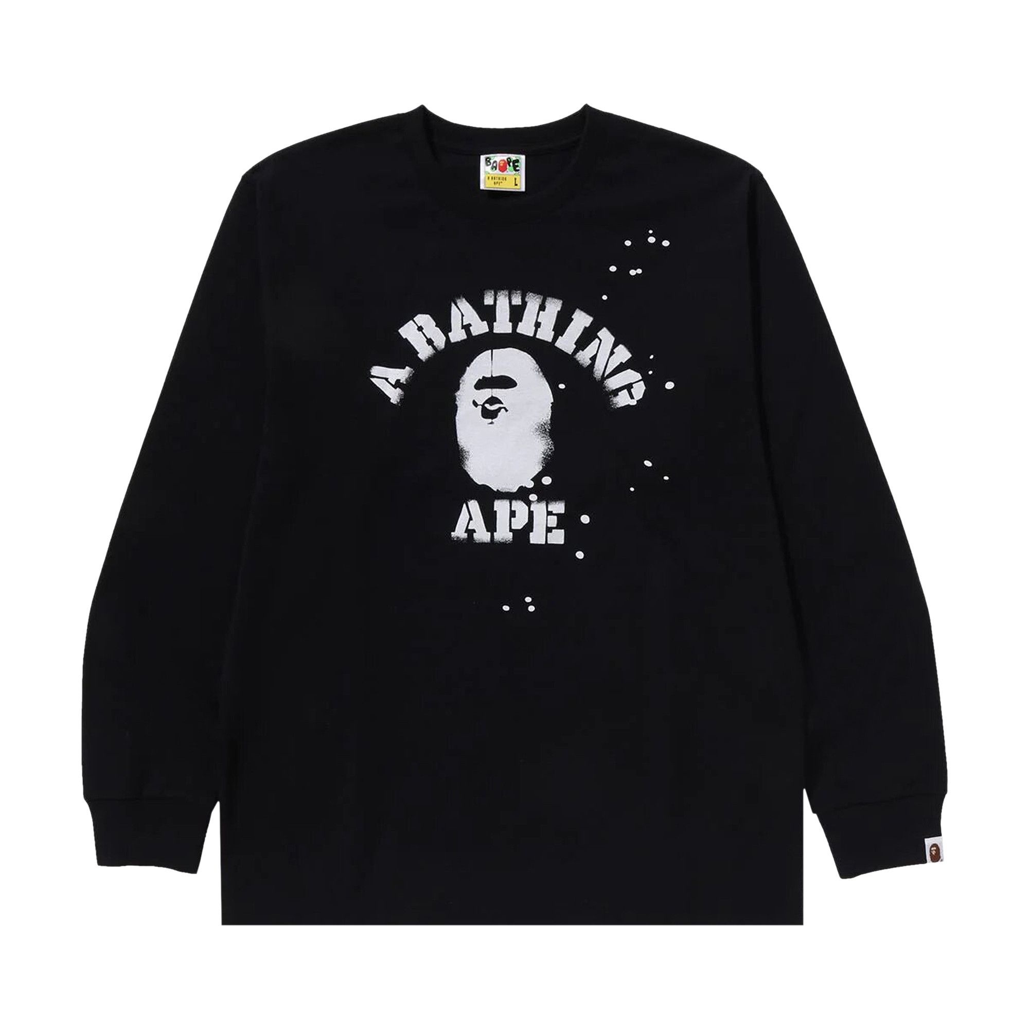 BAPE x Joshua Vibes College Long-Sleeve Tee 'Black' - 1