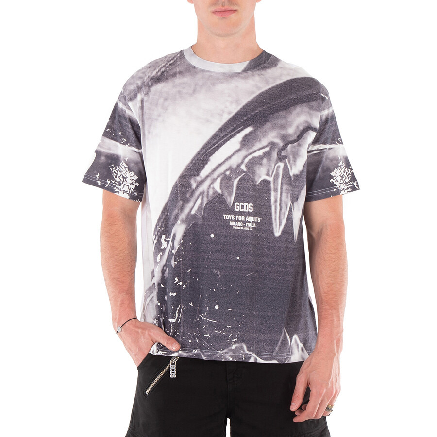 GCDS Morso Print Oversized Cotton T-Shirt - 1