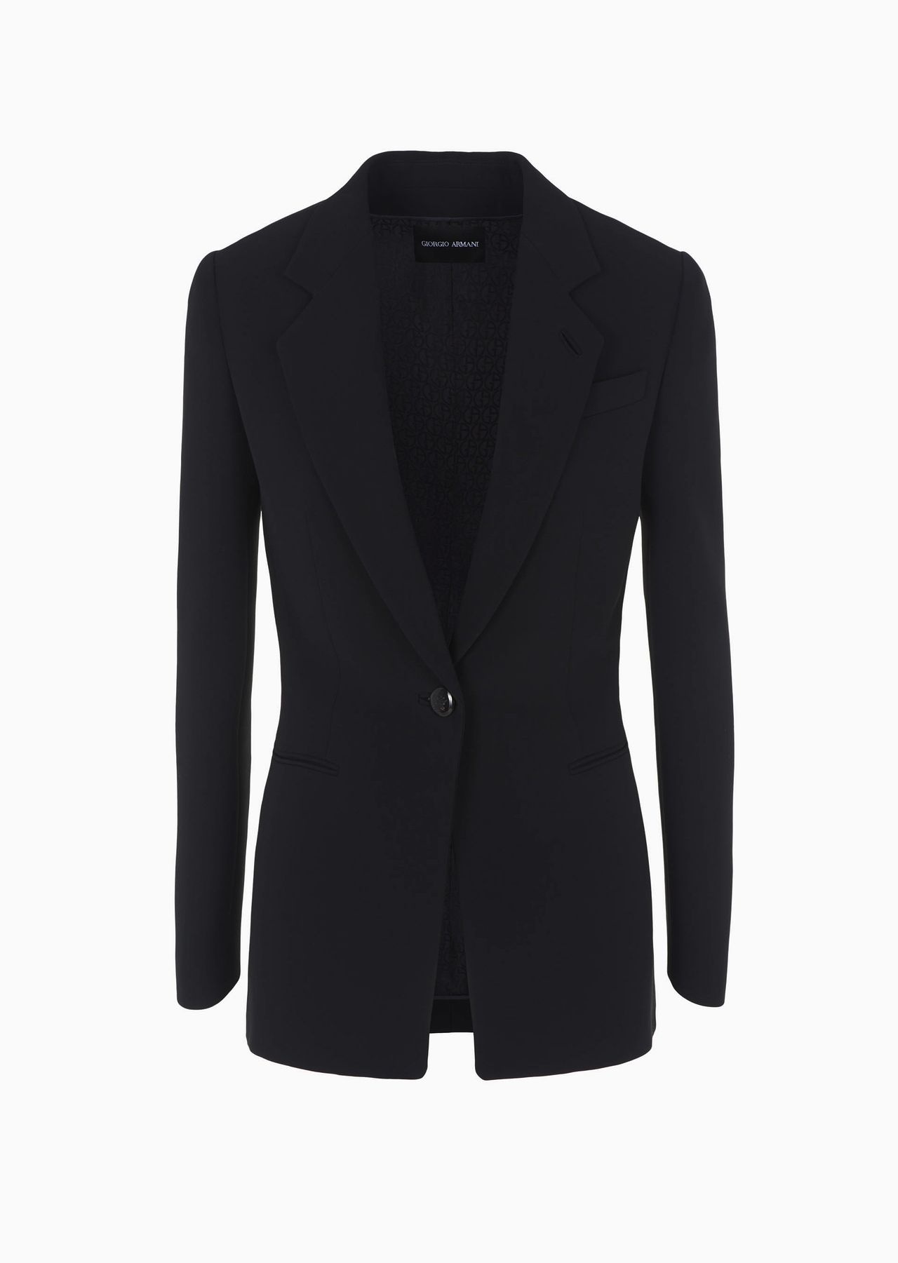 Single-breasted silk-cady jacket - 1