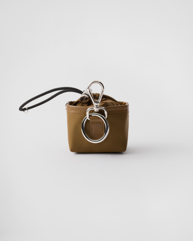 Re-Nylon mini pouch bag charm 3