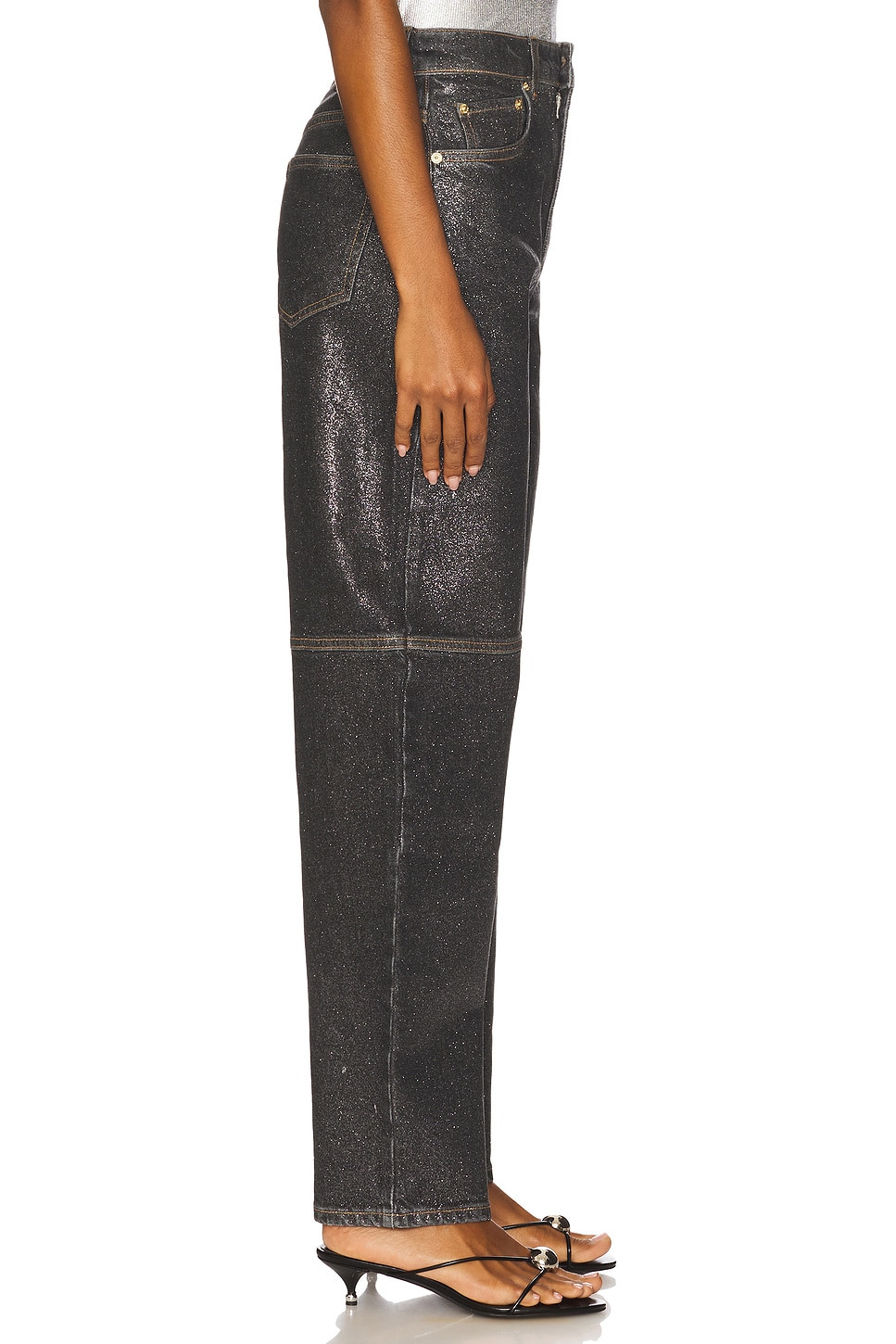Shimmery Foil Denim Stary - 3
