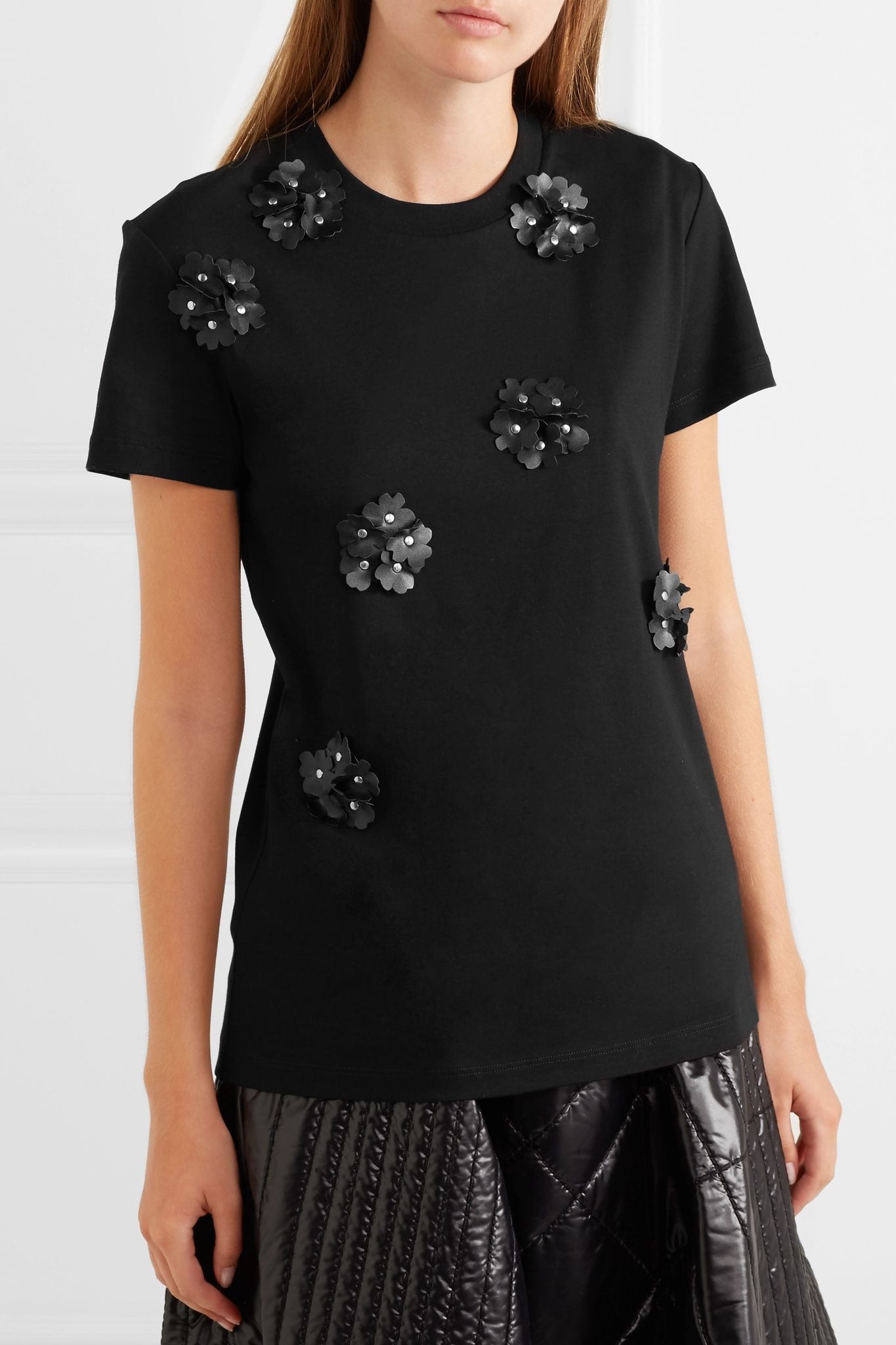 + 6 Noir Kei Ninomiya appliquéd cotton-jersey T-shirt - 3