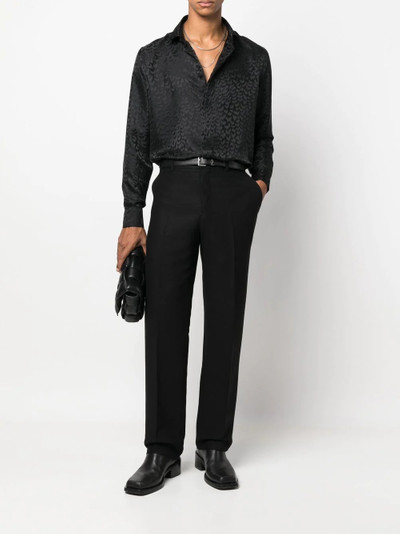 SAINT LAURENT silk tonal shirt outlook