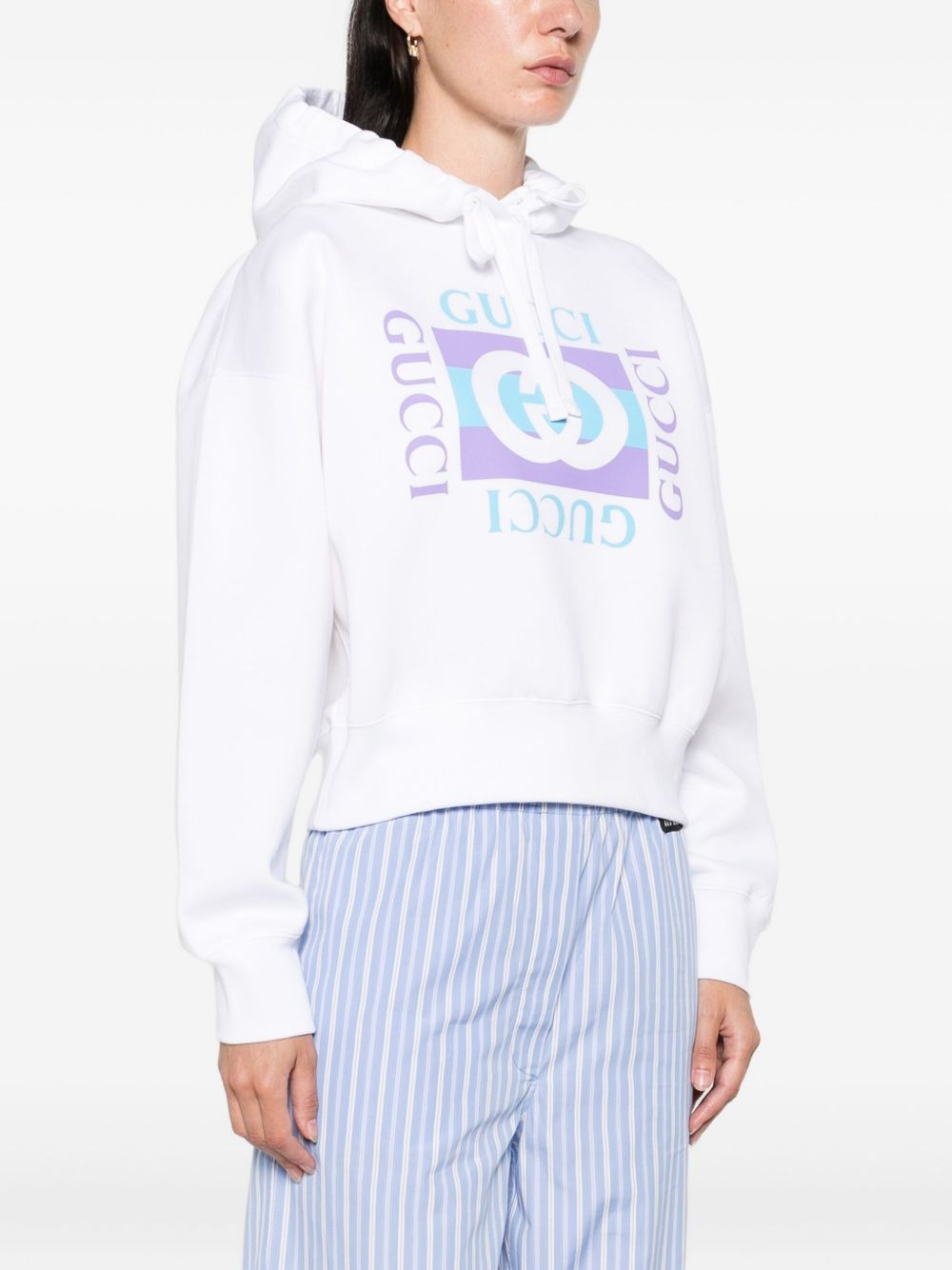 logo-print hoodie - 3