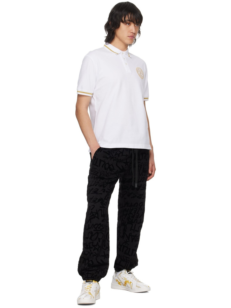 VERSACE JEANS COUTURE White V-Emblem Polo outlook