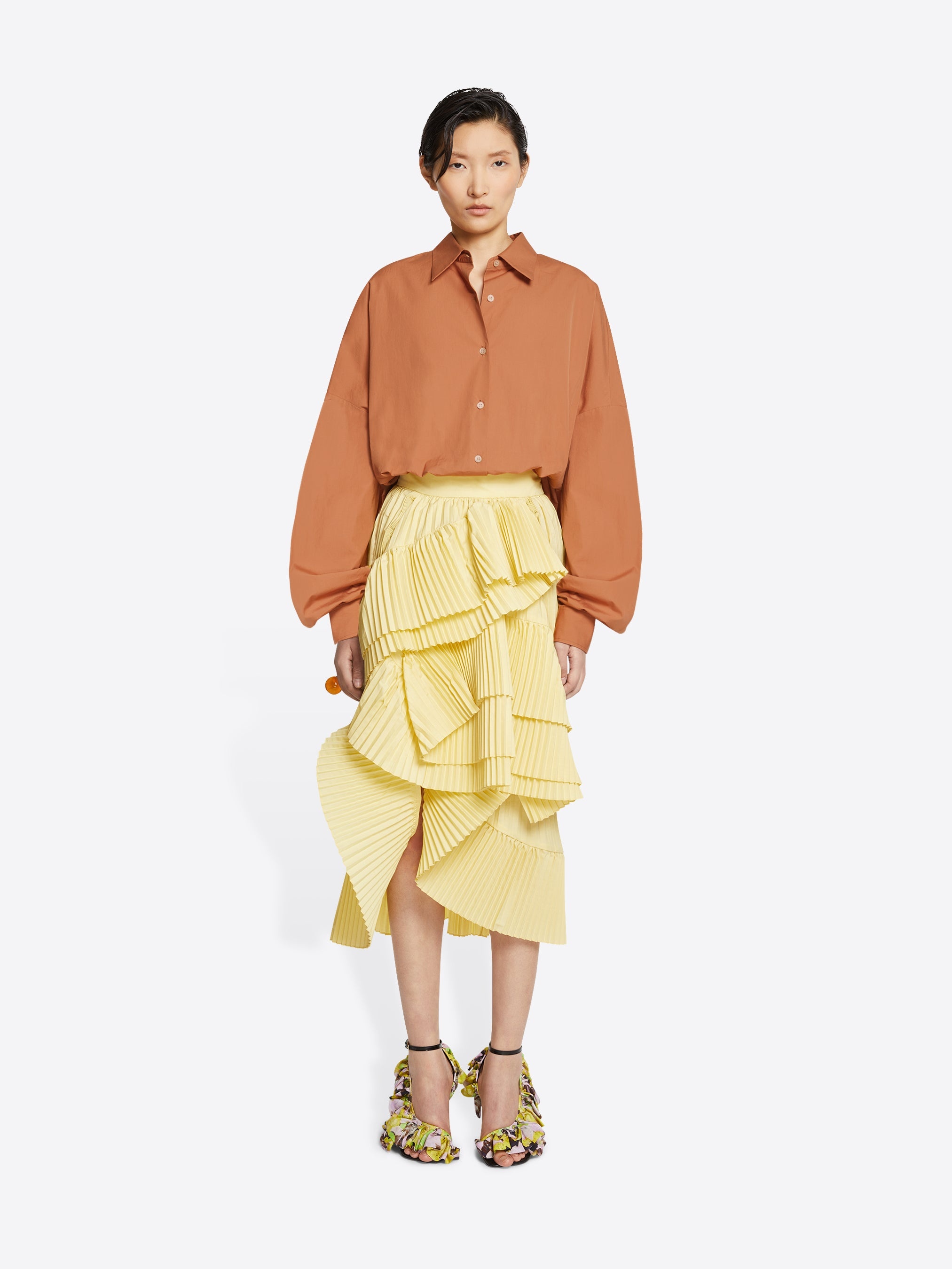 DRAPED PLEATED SKIRT - 2