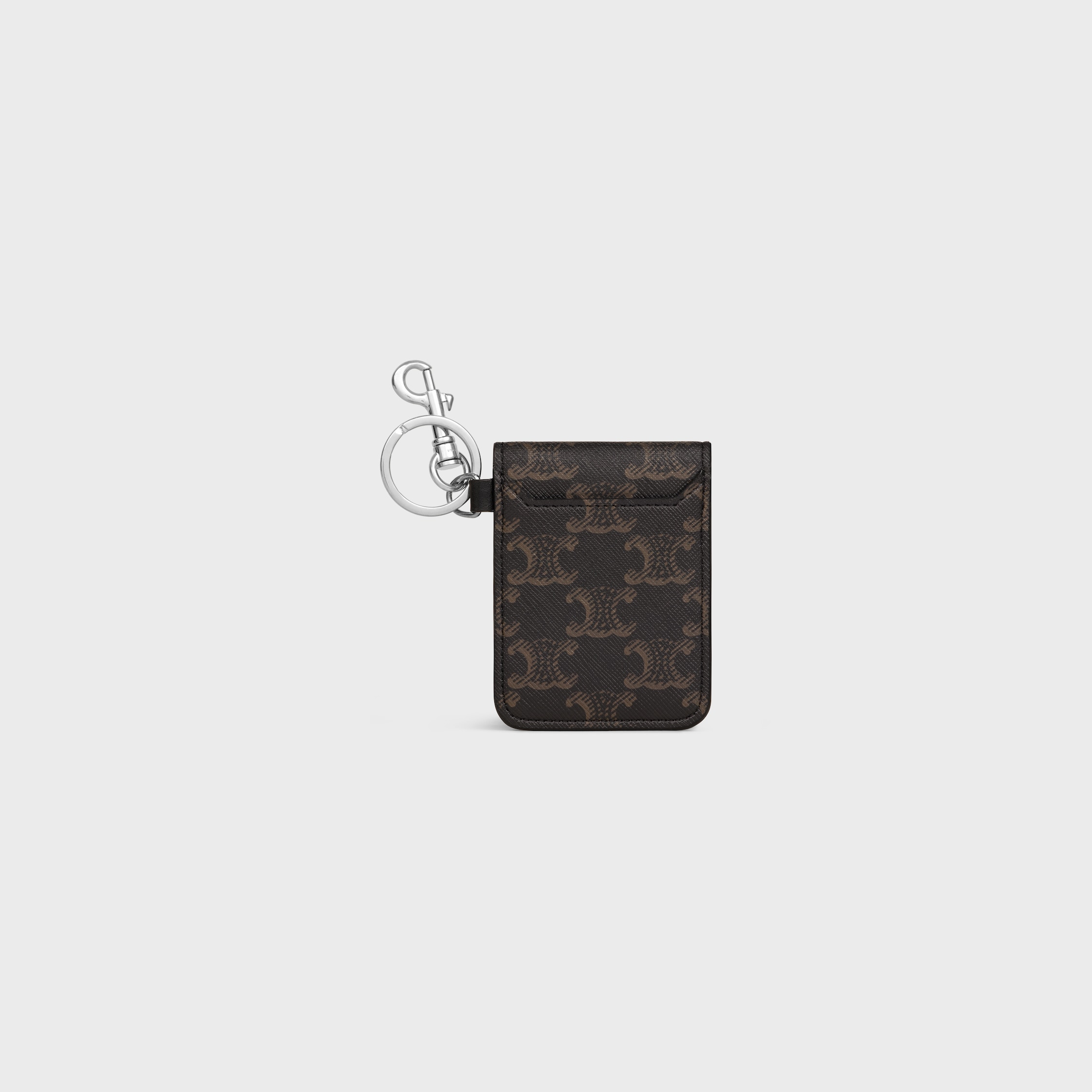 KEYRING FLAT CARD HOLDER IN Triomphe Canvas - 3
