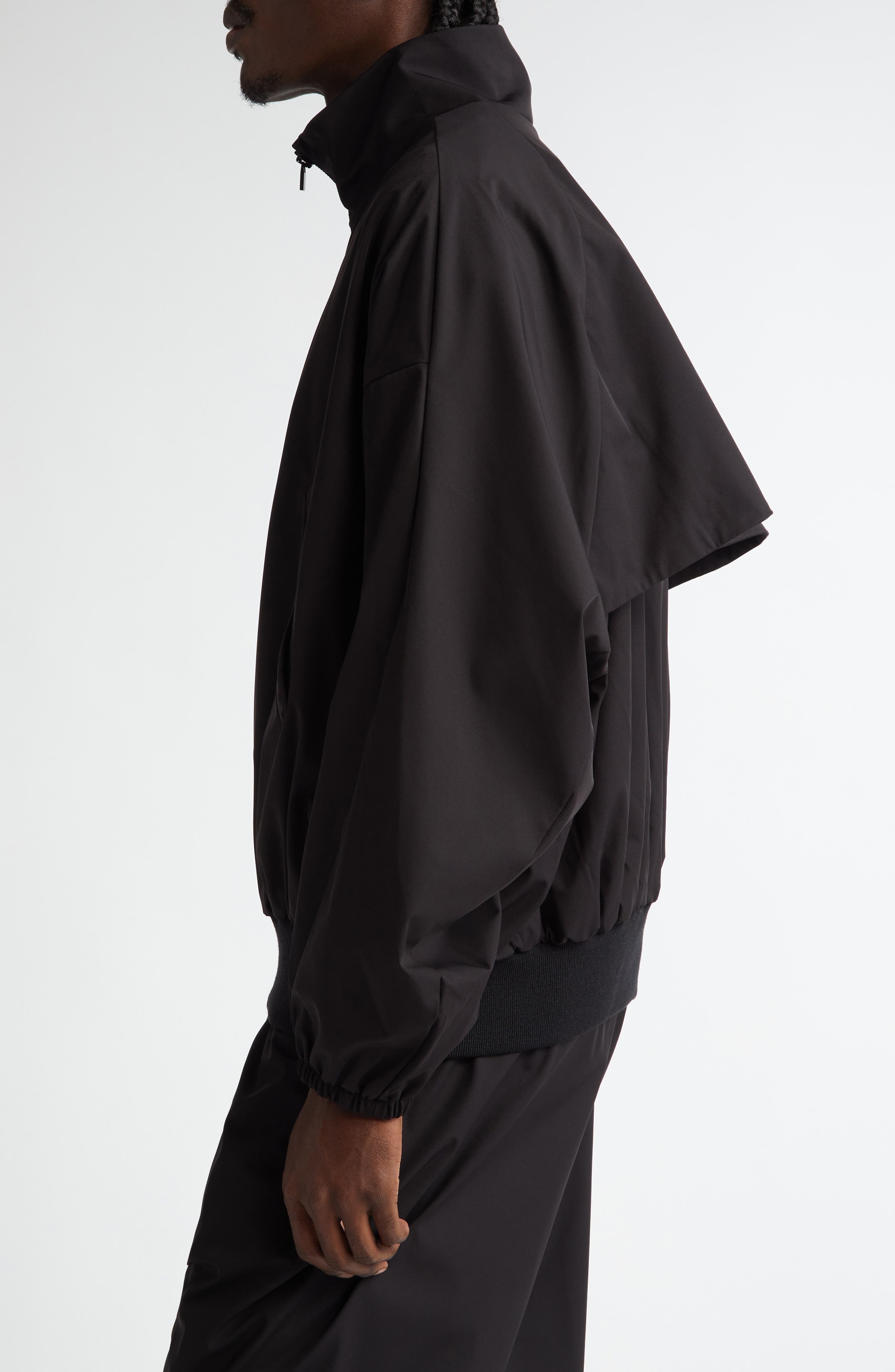 Fear of God Vented Stand Collar Track Jacket in Black at Nordstrom - 4