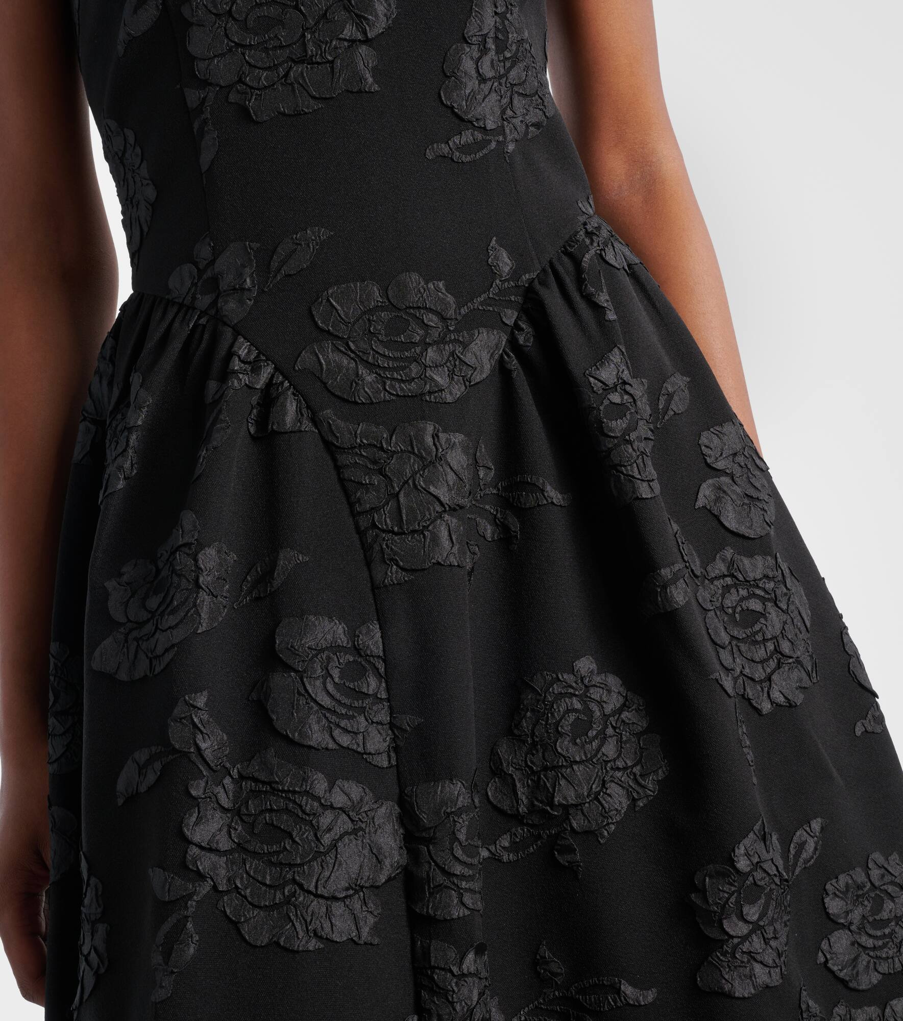 Floral jacquard midi dress - 5