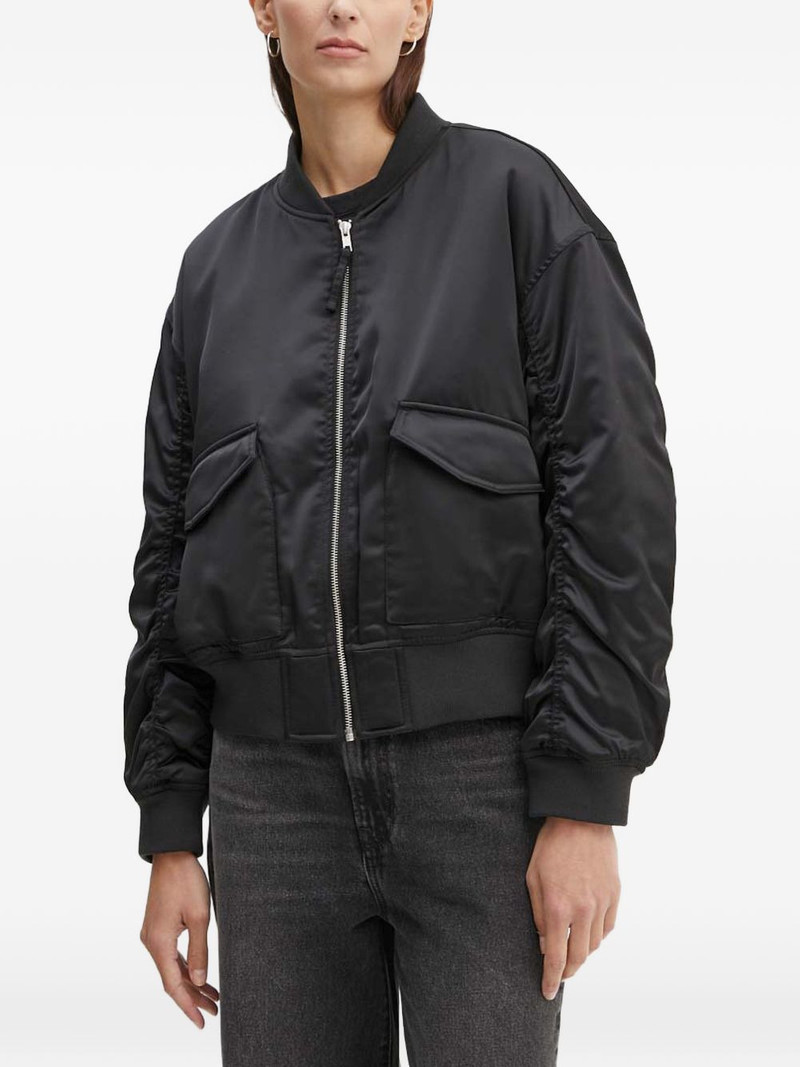 gathered-sleeve bomber jacket 1