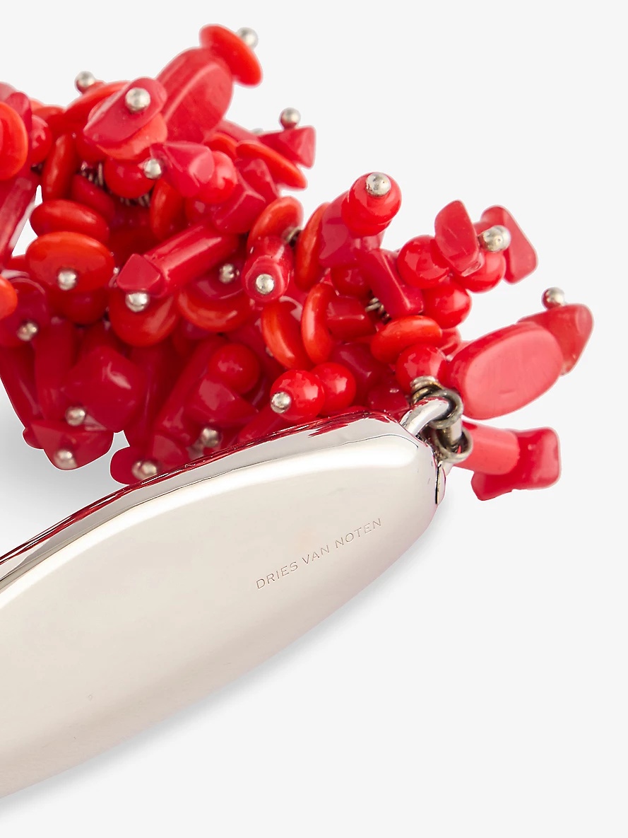 Ruby Silver-Tone Metal Beaded Bracelet - 3