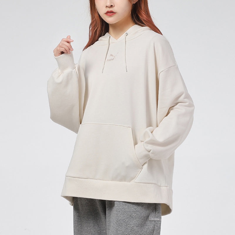 (WMNS) PUMA Classics Oversized Hoodie 'White' 532283-99 - 3