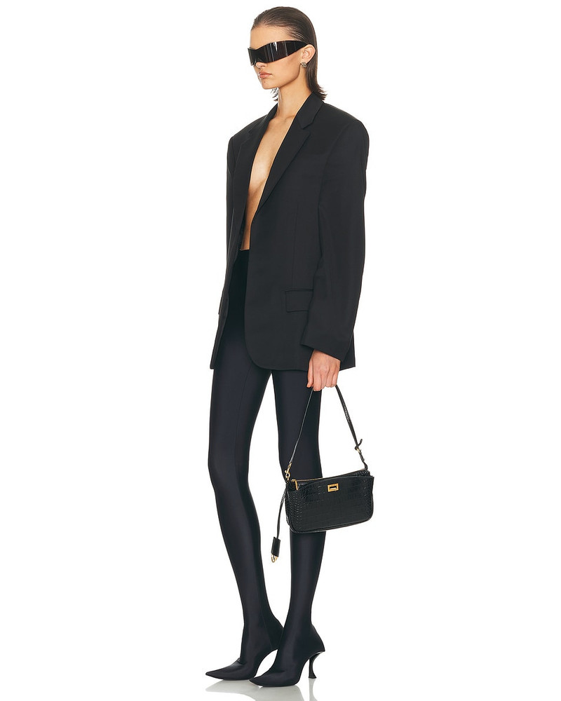 BALENCIAGA Rodeo Sling Embossed Croc Pochette Bag outlook