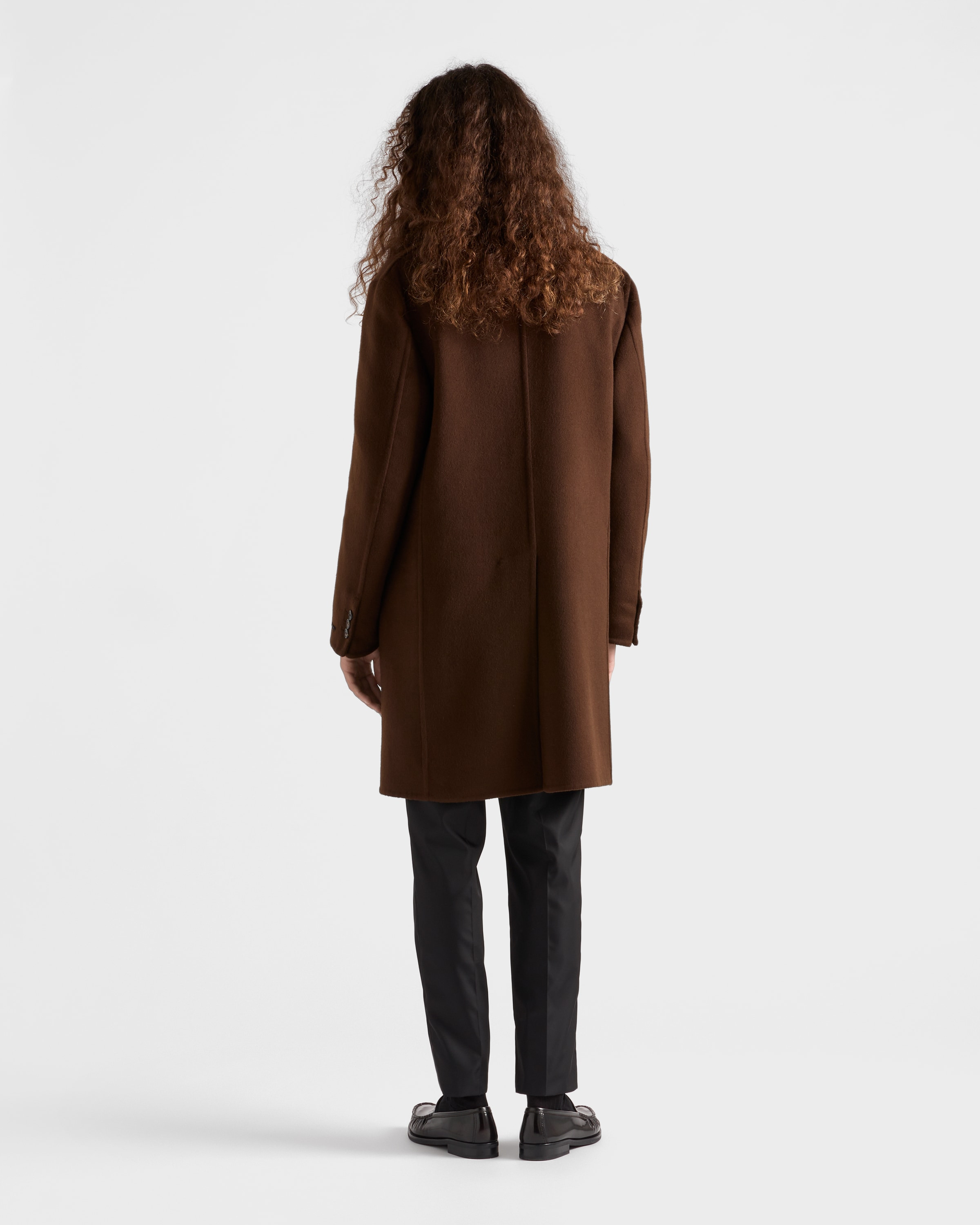 Single-breasted cashmere coat - 5